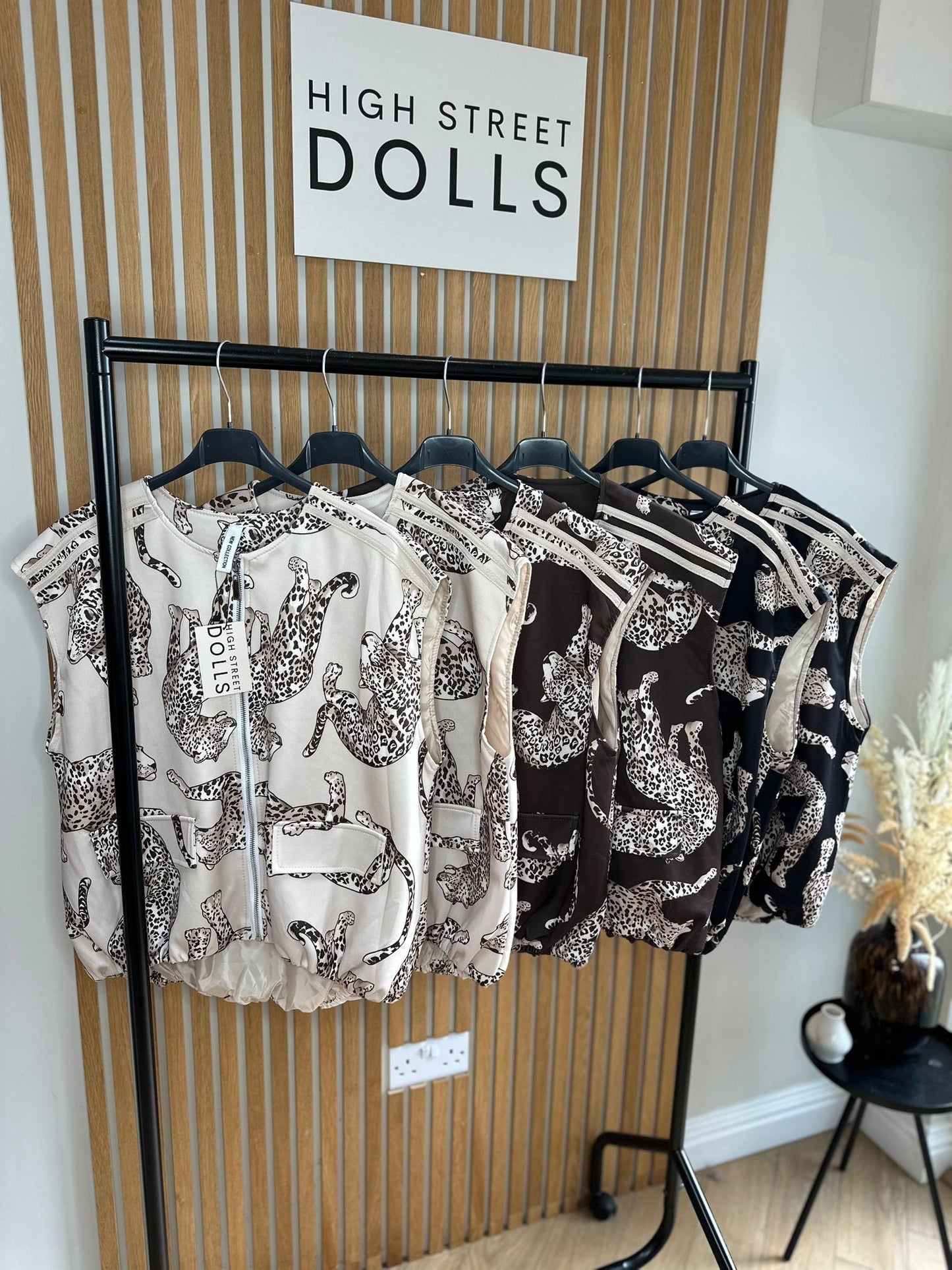 Cally Gilet Bomber Jacket Cheeta Print