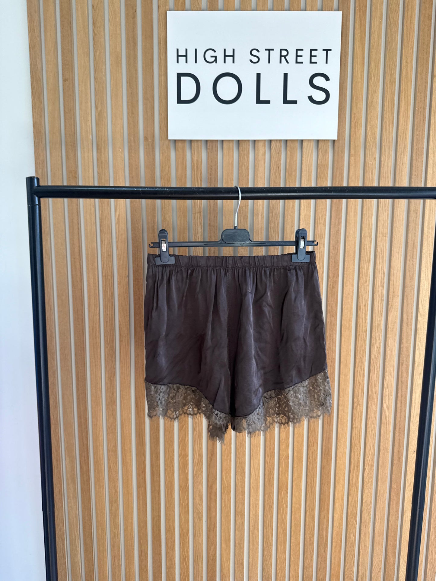 Harriet Satin Lace Shorts Spring Summer Holiday Elastic Waistband