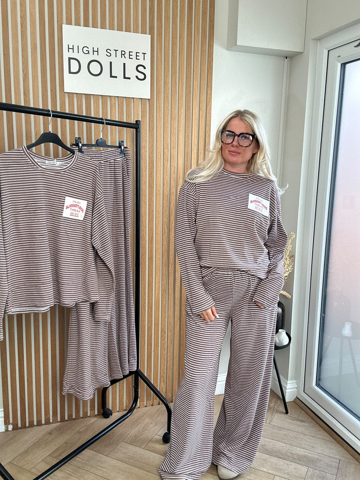 Tori Striped Lounge Set – Women’s Co-Ord Loungewear, Autumn Winter, Soft Lightweight Fabric
