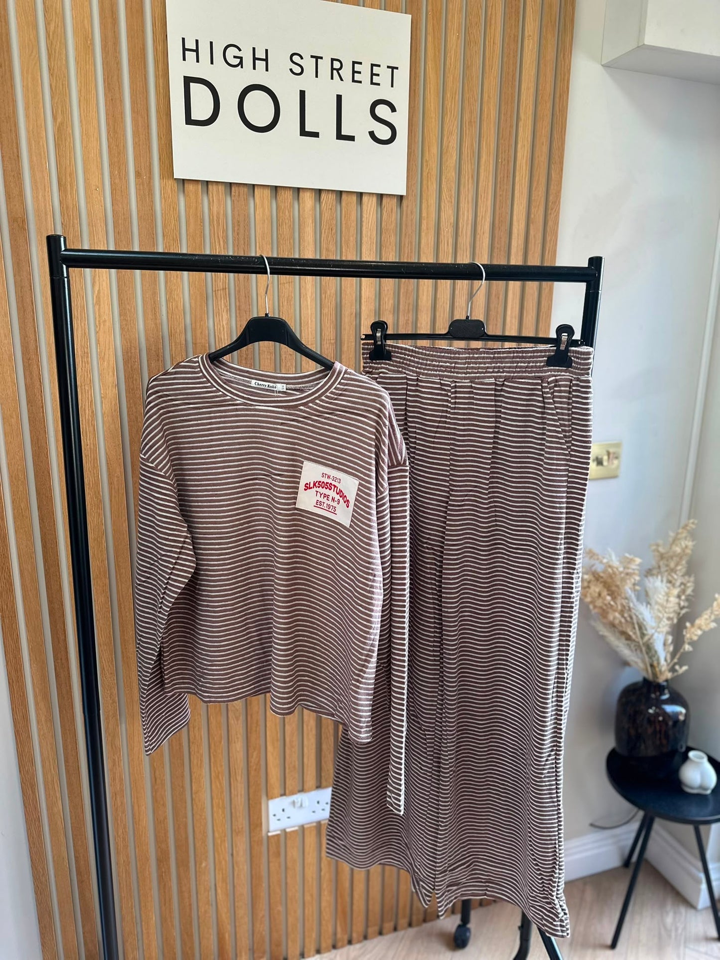 Tori Striped Lounge Set – Women’s Co-Ord Loungewear, Autumn Winter, Soft Lightweight Fabric