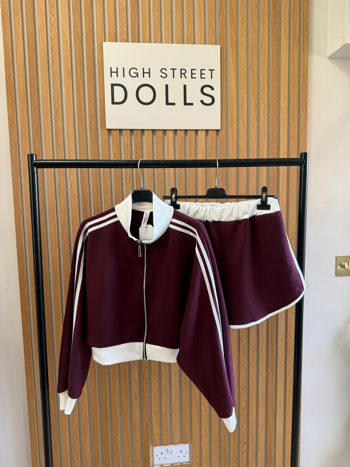 Harlow Striped Zip-Up Hoodie & Shorts Co-Ord Set Women’s Two-Piece Summer to Autumn