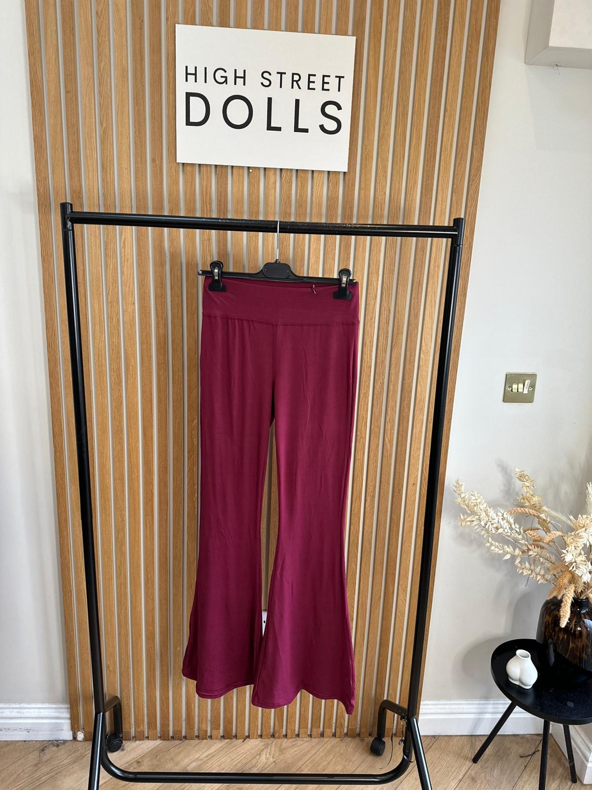 Erin Lycra Flare Trousers Fitted Leggings Activewear Autumn Winter