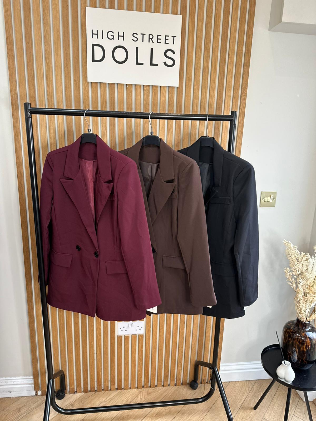 Vivian Oversized Blazer Double Breasted Daywear Evening Wear Autumn Winter