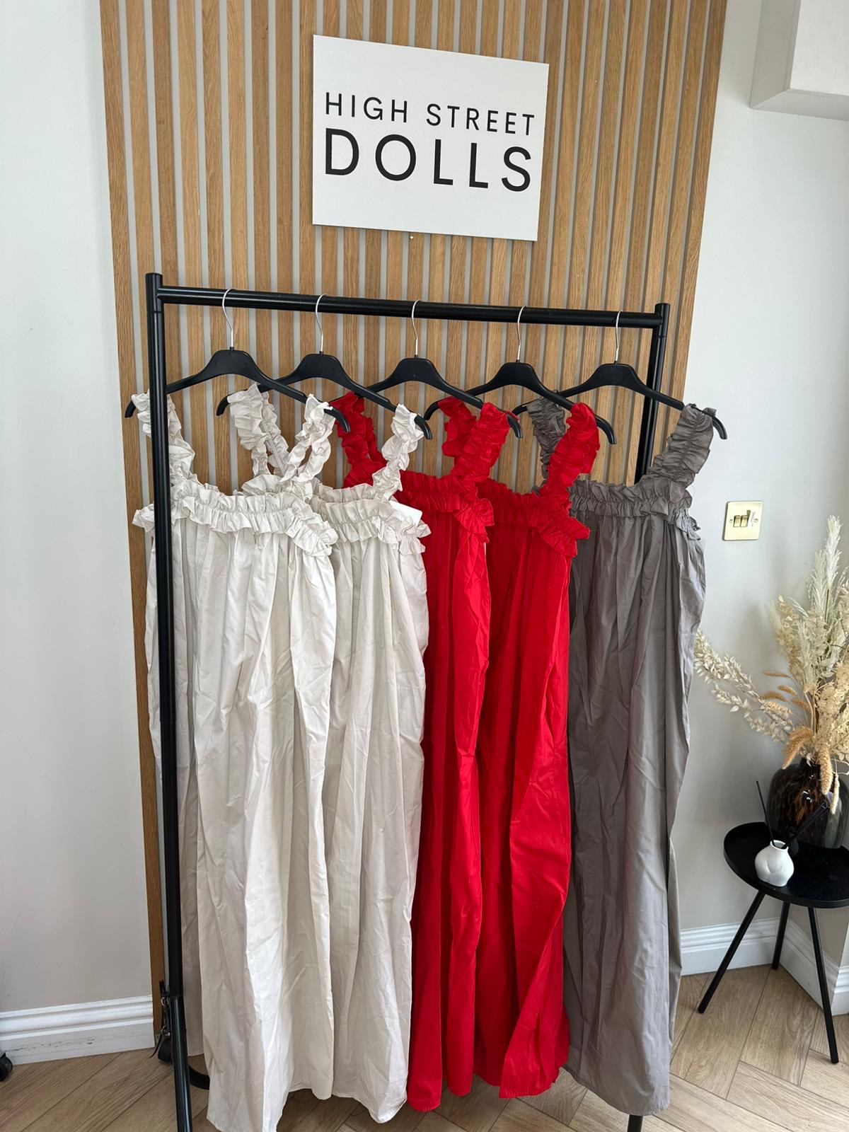 Sofia Maxi Dress Ruffle Straps Holiday Summer Outfit