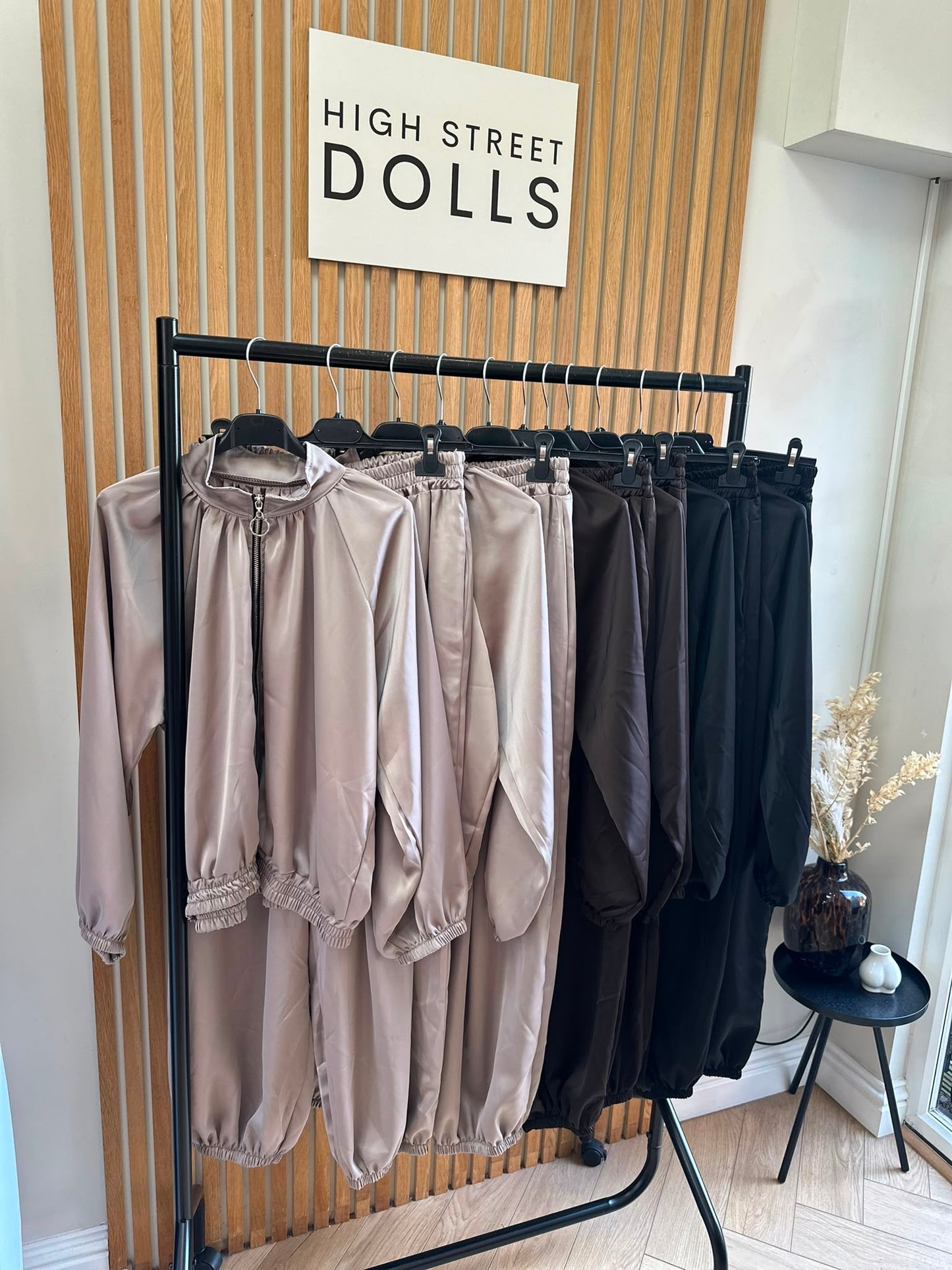 Blair Satin Harem Tracksuit Two-Piece Bomber Jacket Style Co-Ord, Silky Satin Material Autumn Loungewear