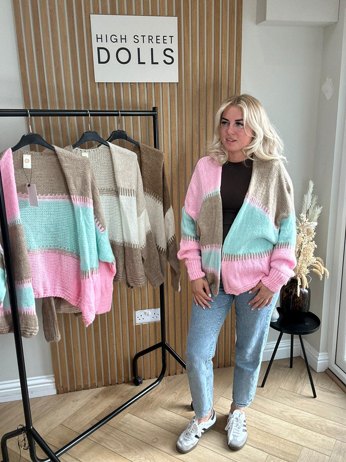 Cecilia Patchwork Knitted Cardigan