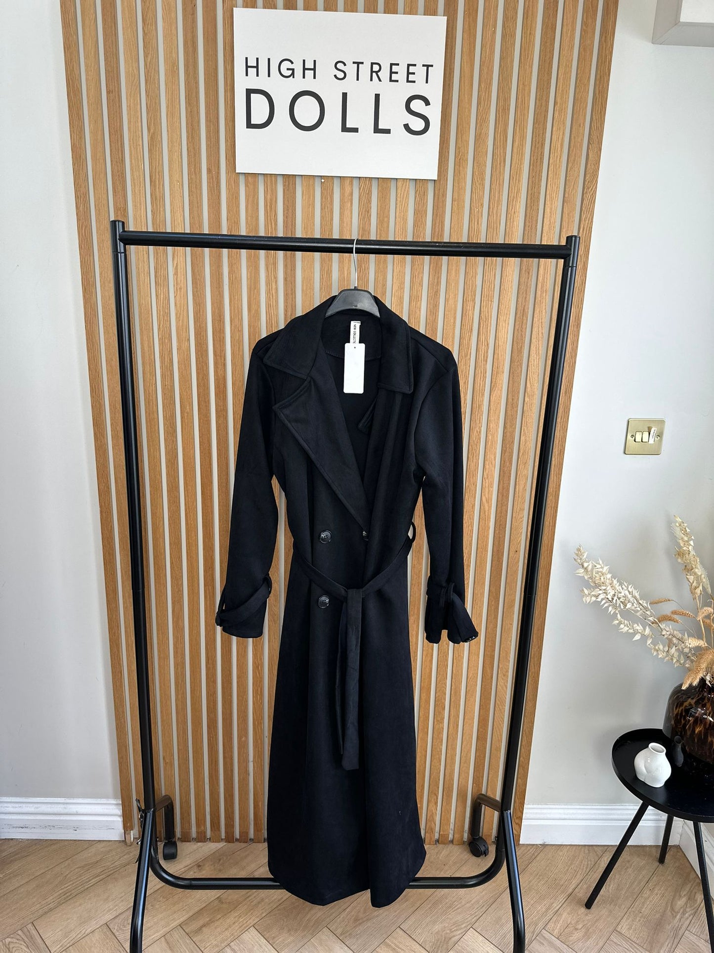 Rea Suede Trench Coat Longline Autumn Winter Jacket