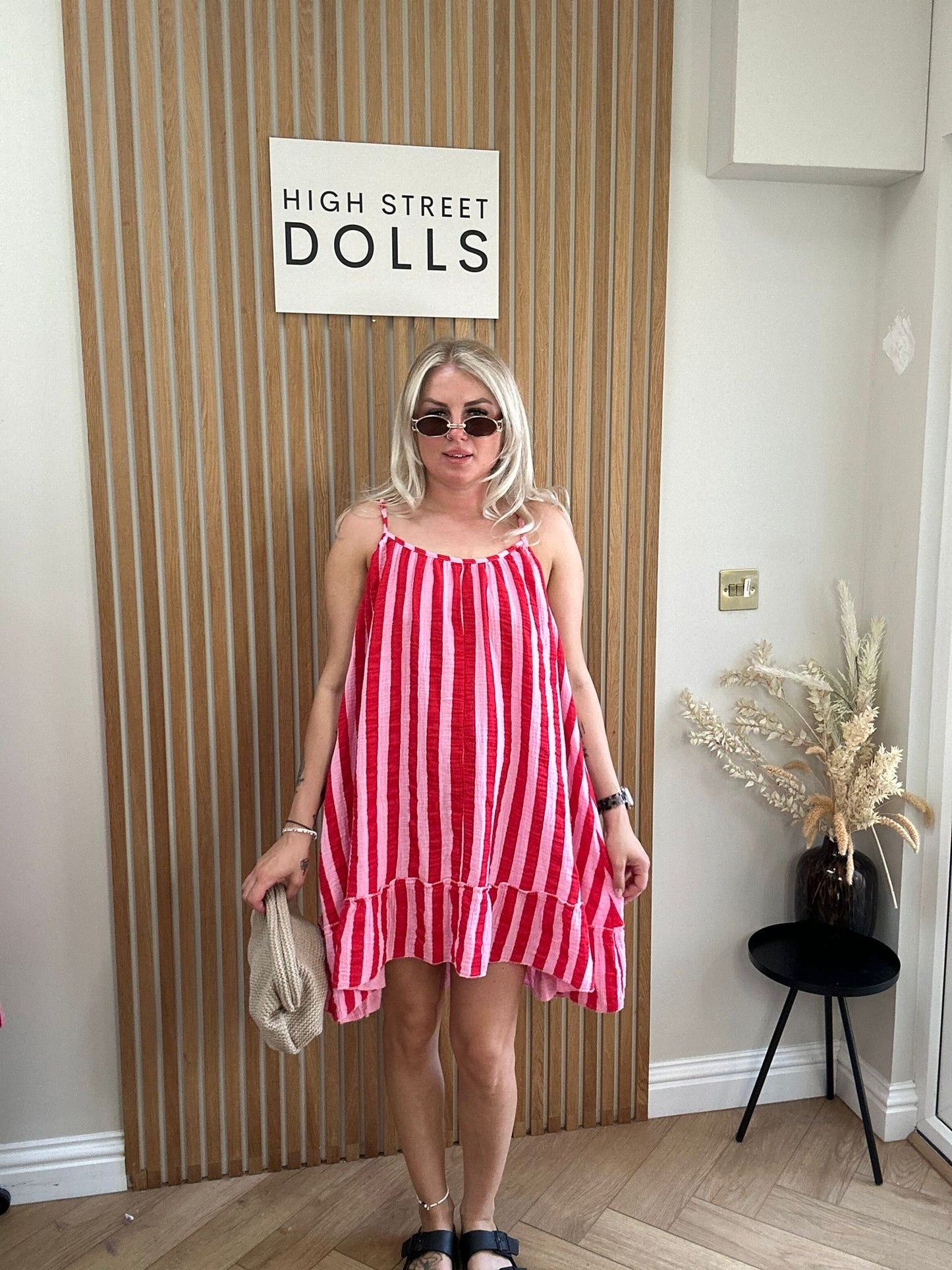 Lollie Pinstripe Dress Summer Outfit Holiday