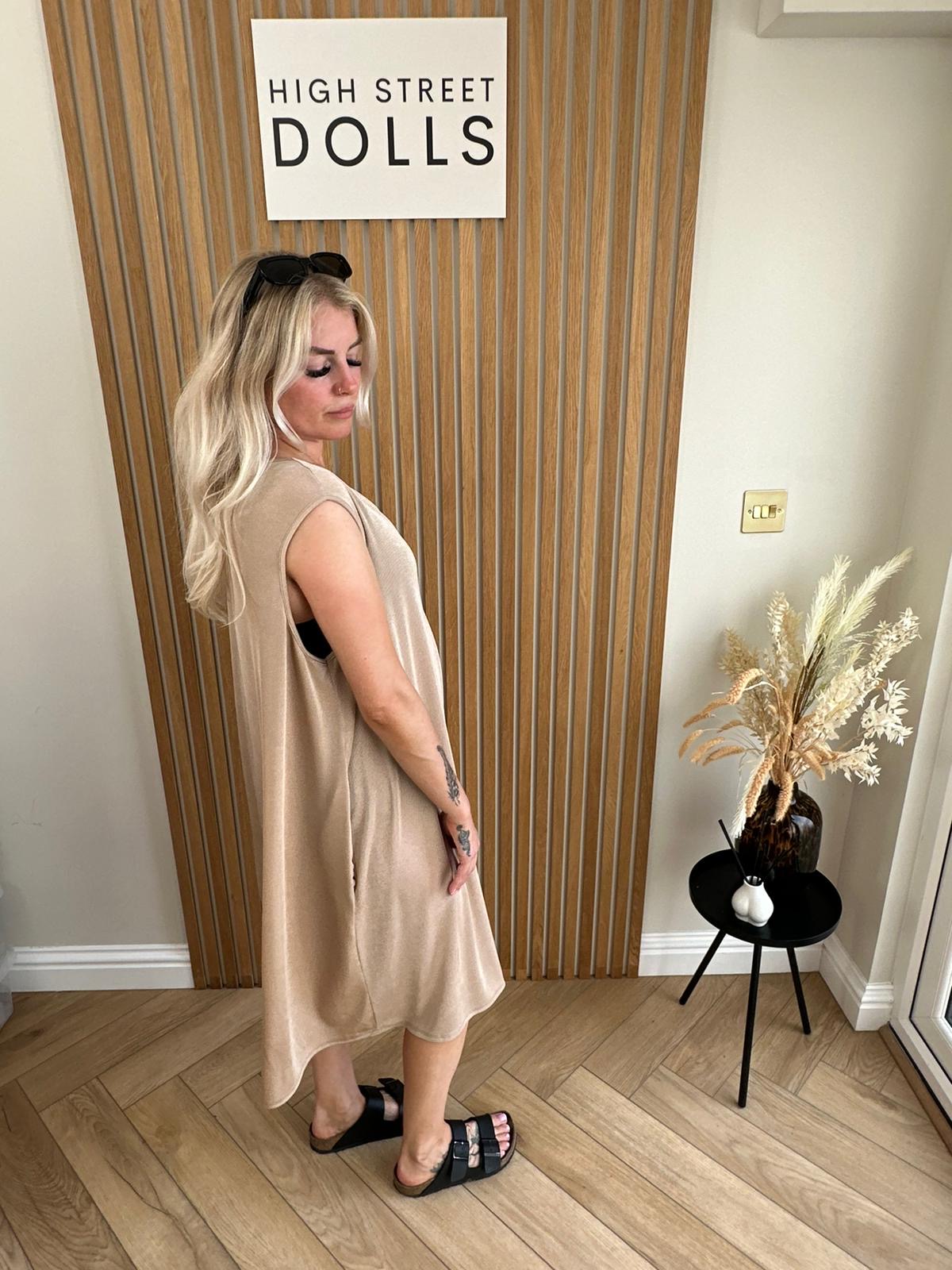 Delilah Tunic Dress Beige