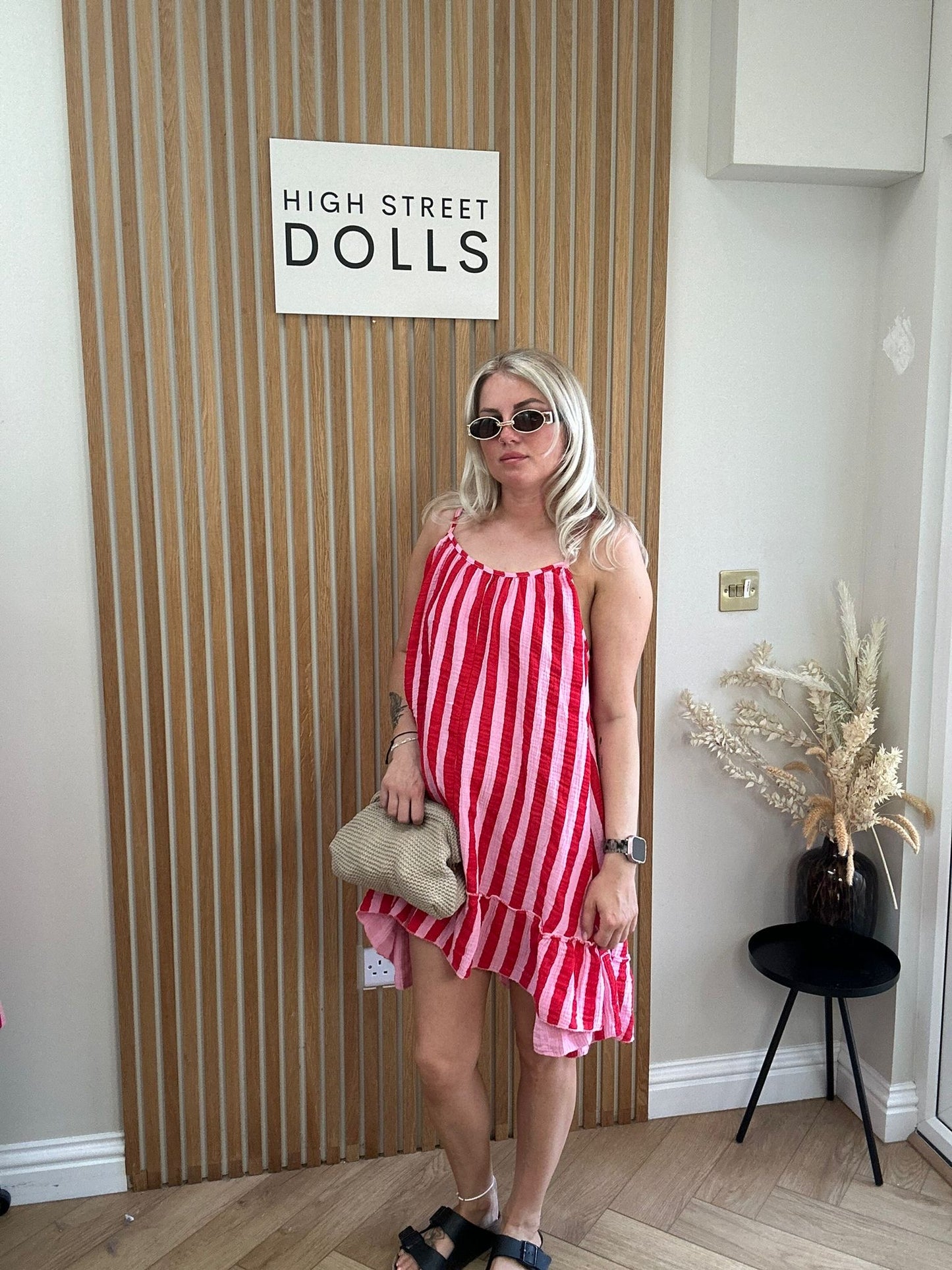 Lollie Pinstripe Dress Summer Outfit Holiday