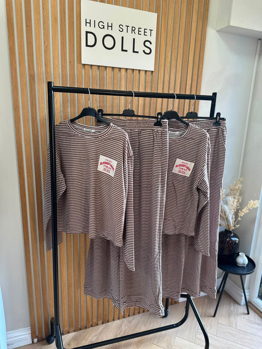Tori Striped Lounge Set – Women’s Co-Ord Loungewear, Autumn Winter, Soft Lightweight Fabric