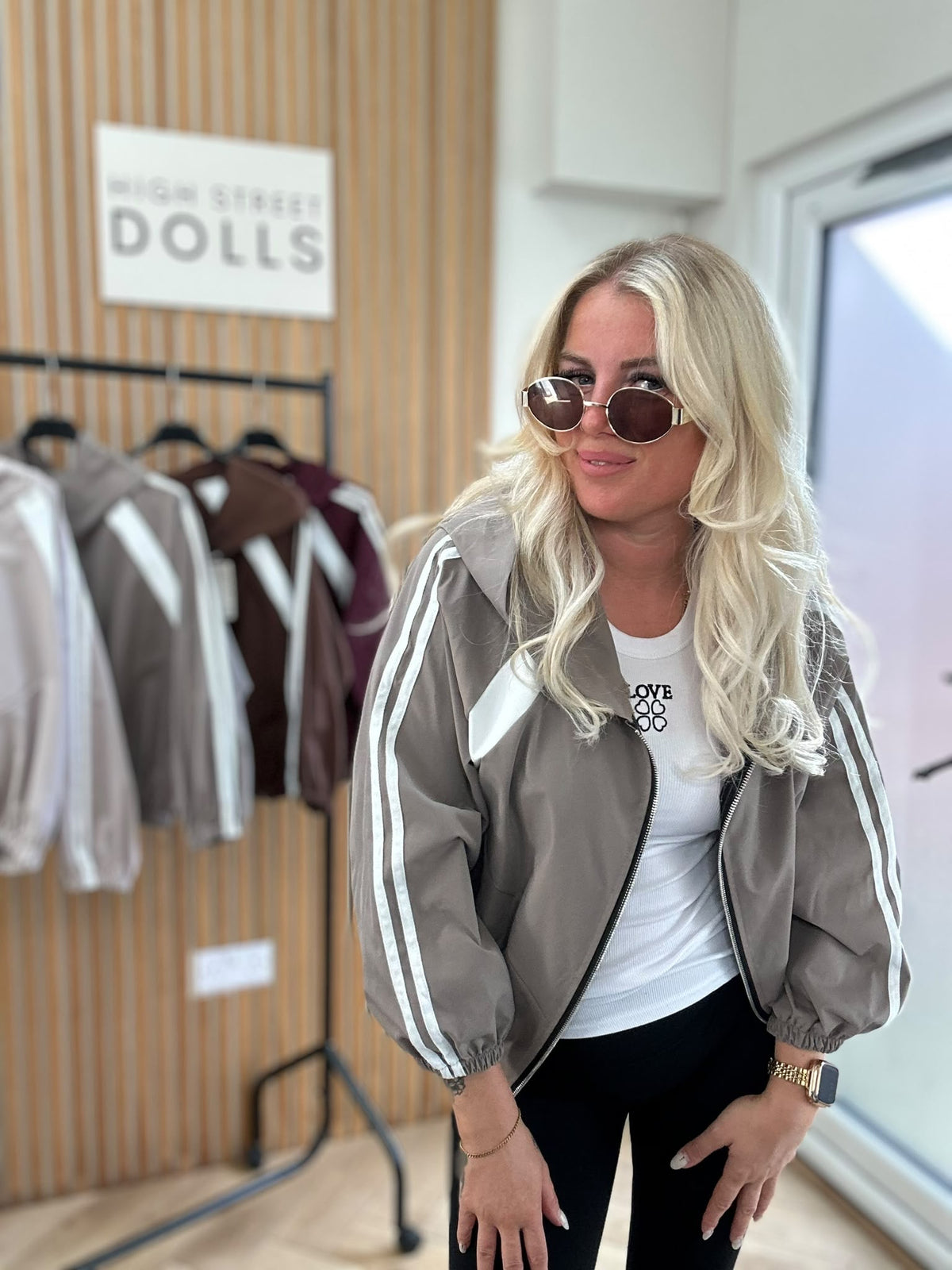 Remi Striped Zip-Up Jacket Women’s Sporty Lightweight Cover-Up Summer and Autumn Layer