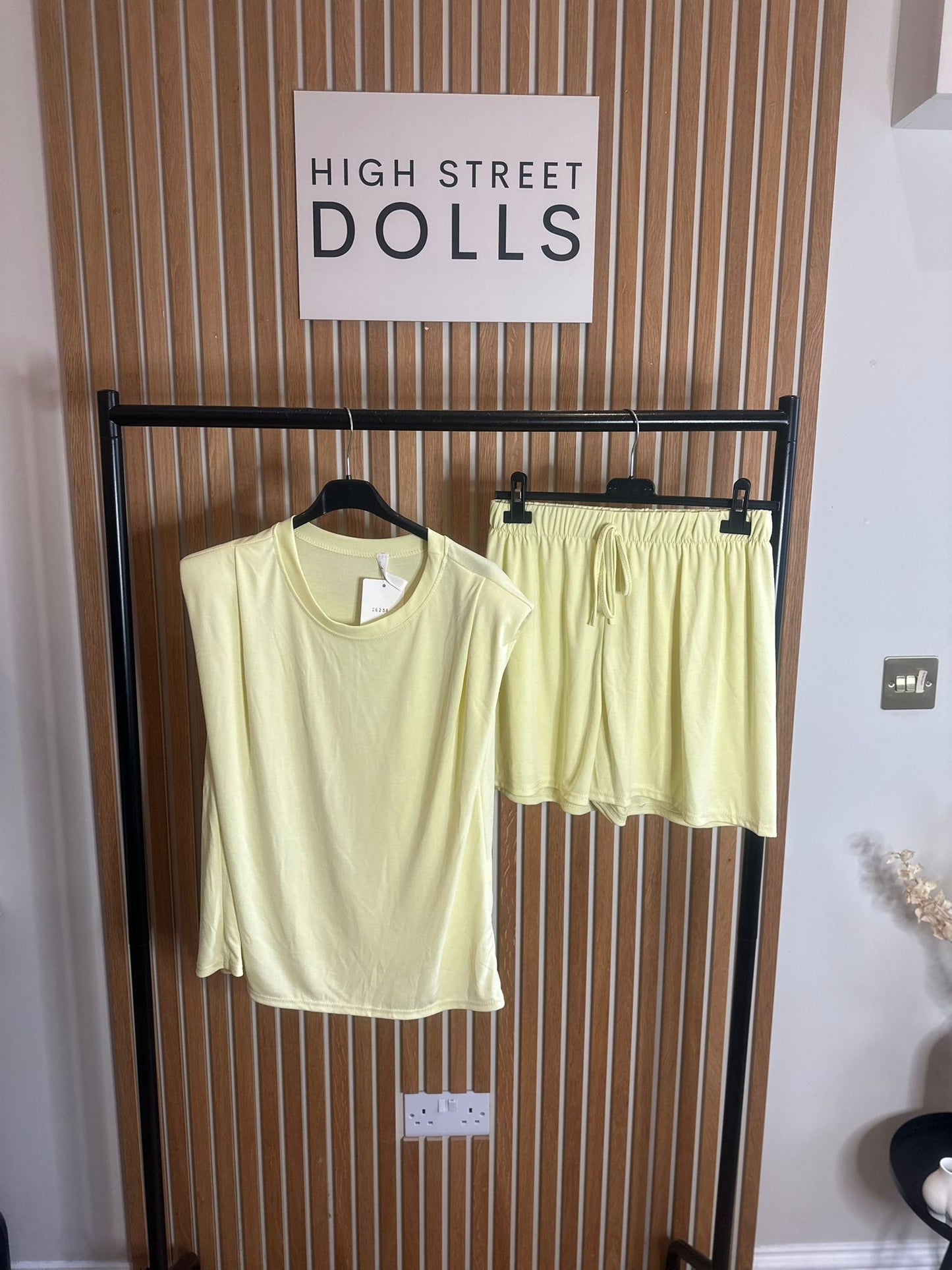 Amber Sleeveless Top and Shorts Lounge Set Holiday Spring Summer Women’s two piece co-ord Trending Shoulder Pads