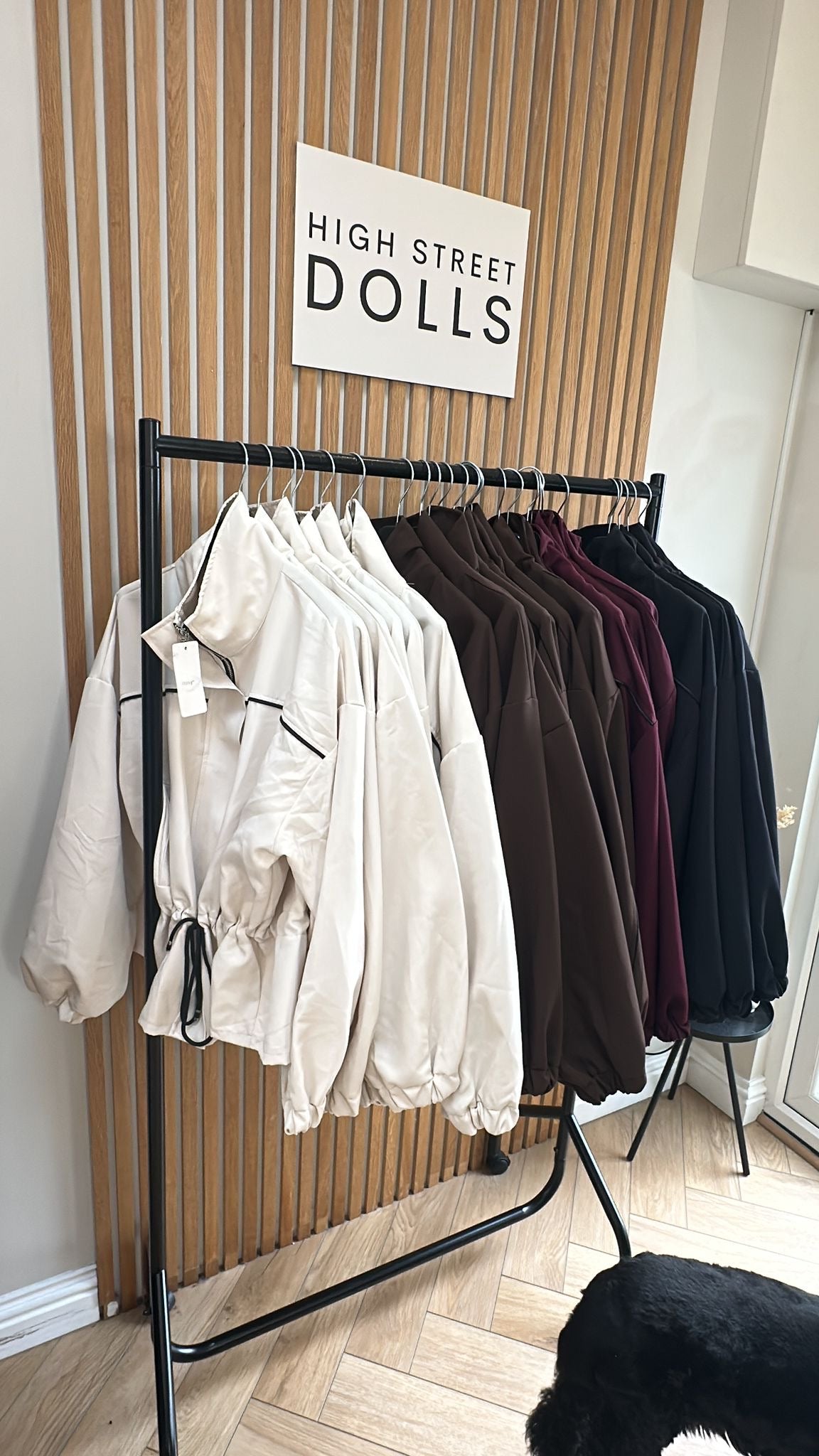 Mia Peplum Jacket – Women’s Sporty Lightweight Cover-Up, Autumn/Winter Layer with Piping Details, Cinched Waistline & Funnel Neckline