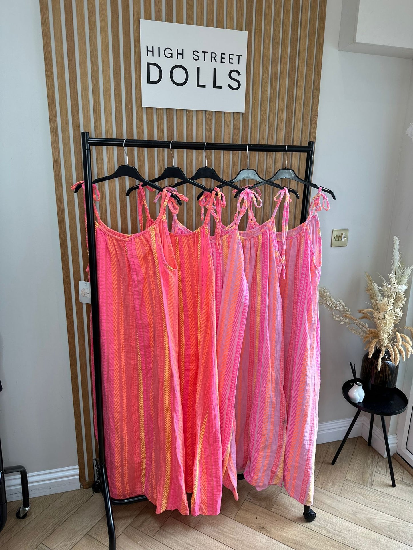 Daphne Printed Dress Maxi Length Stripe Print Holiday Summer