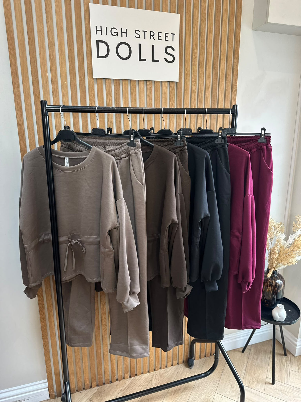 Millie Lounge Set Oversized Peplum Top & Tapered Trousers Two-Piece Loungewear Tracksuit Co-Ord Autumn Winter