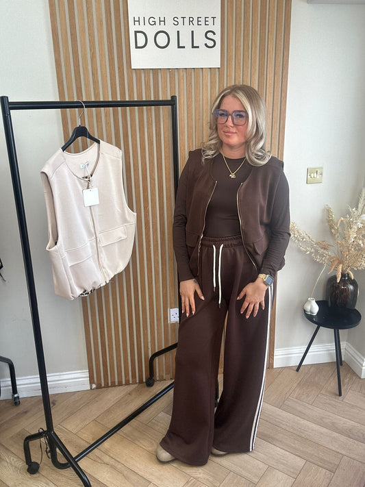 Aimee Gilet with Leopard Print Lining Jacket Autumn Winter Body Warmer