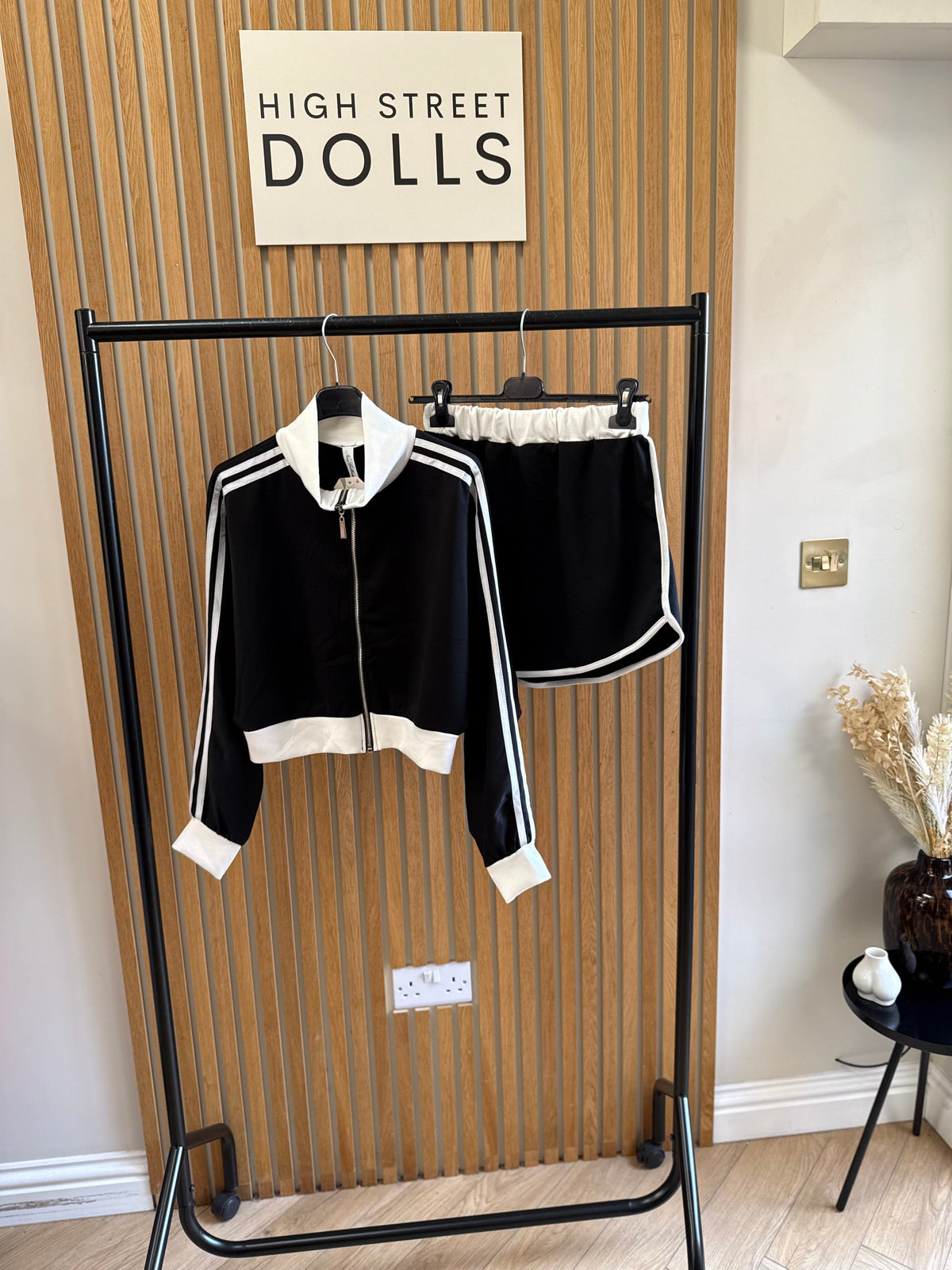 Harlow Striped Zip-Up Hoodie & Shorts Co-Ord Set Women’s Two-Piece Summer to Autumn