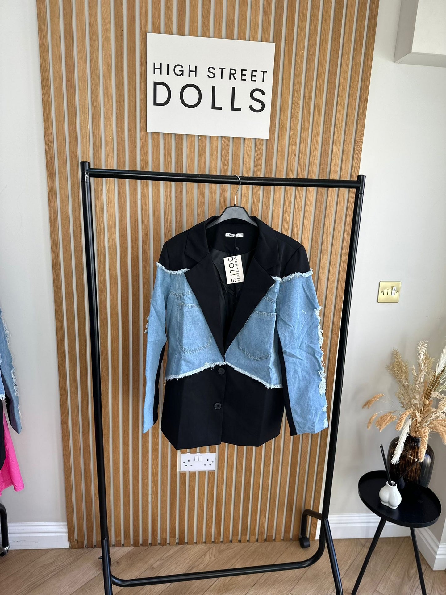 Callie Blazer Denim Sleeves Women’s Jacket
