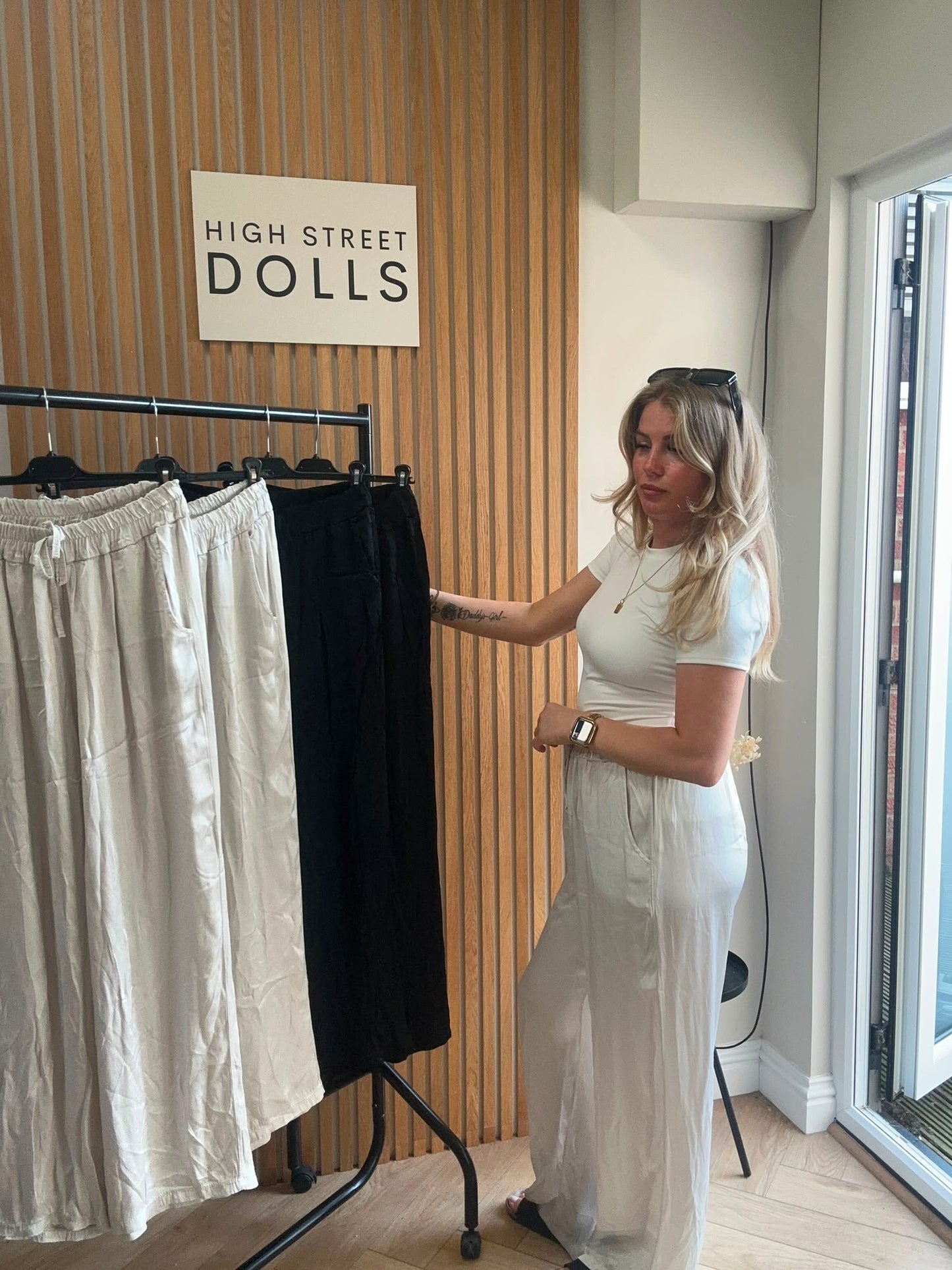 Mica LUX Wide Leg Trousers Satin  Style Summer Holiday