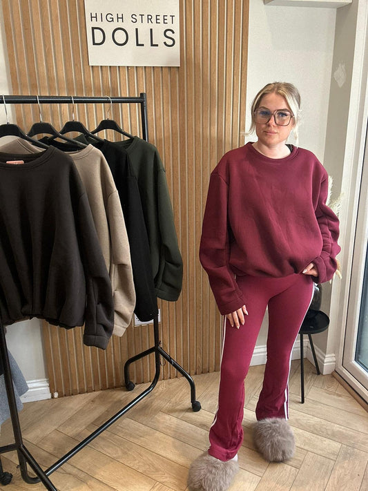 Mimi Bubble Hem Sweater Jumper Autumn Winter Balloon Hem