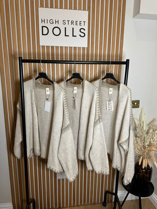 Cream TwoTone Cardigan