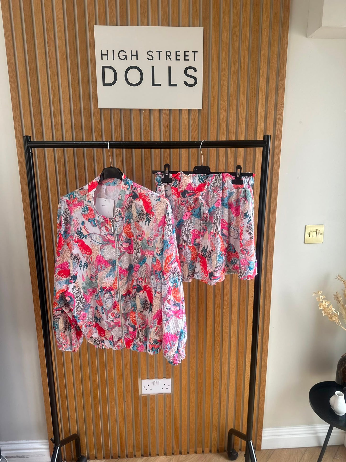 Pixie Tropical Print Bomber Jacket and Shorts Holiday Summer Women’s two piece co-ord