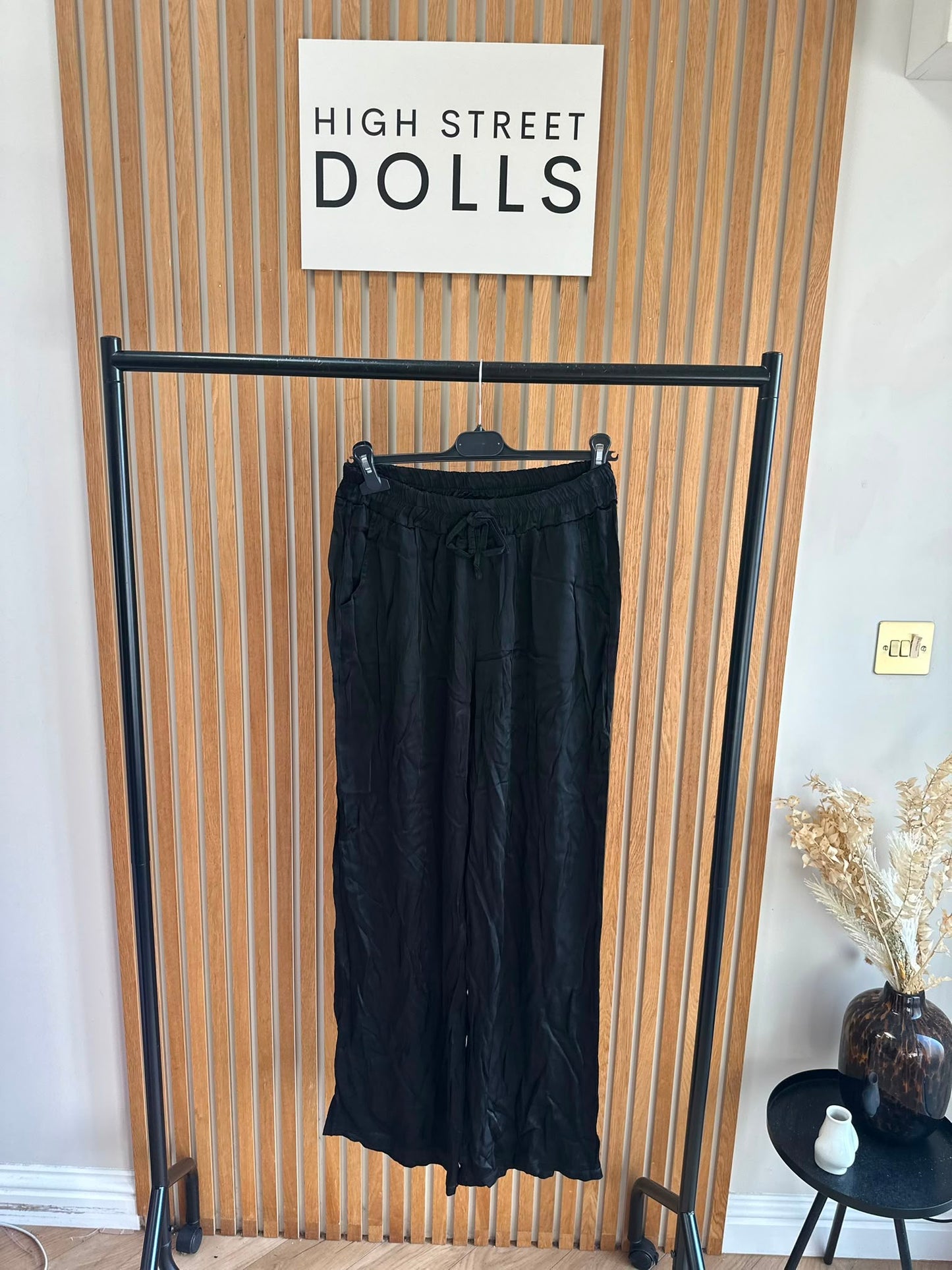 Mica LUX Wide Leg Trousers Satin  Style Summer Holiday