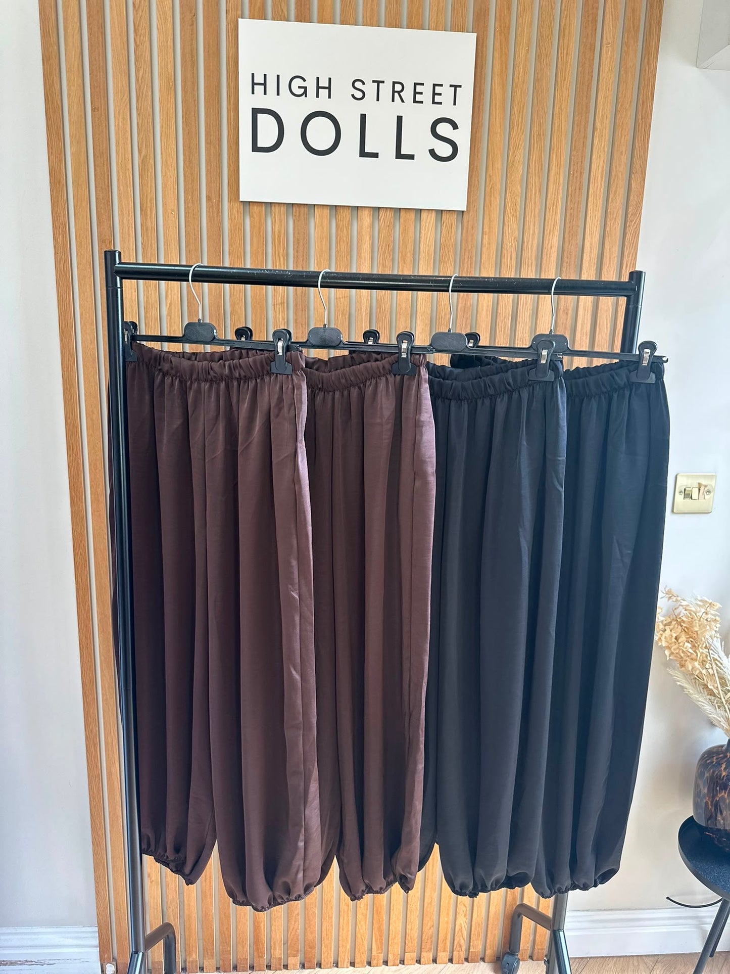 Freya Harem Trousers Women’s Satin Lightweight Boho Style Autumn Fashion Soft Silky Fabric