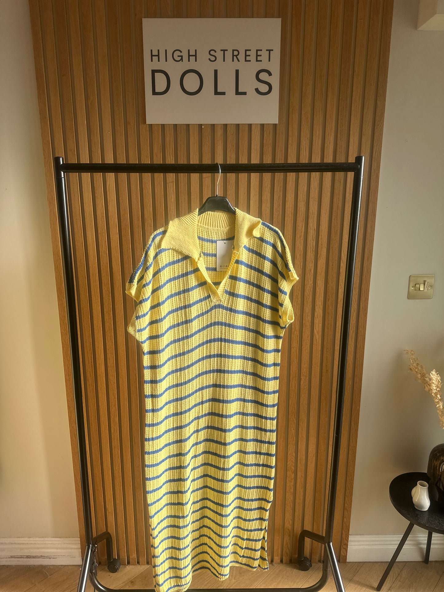 Belle Knitted Stripe Midi Dress Summer Holiday Outfit