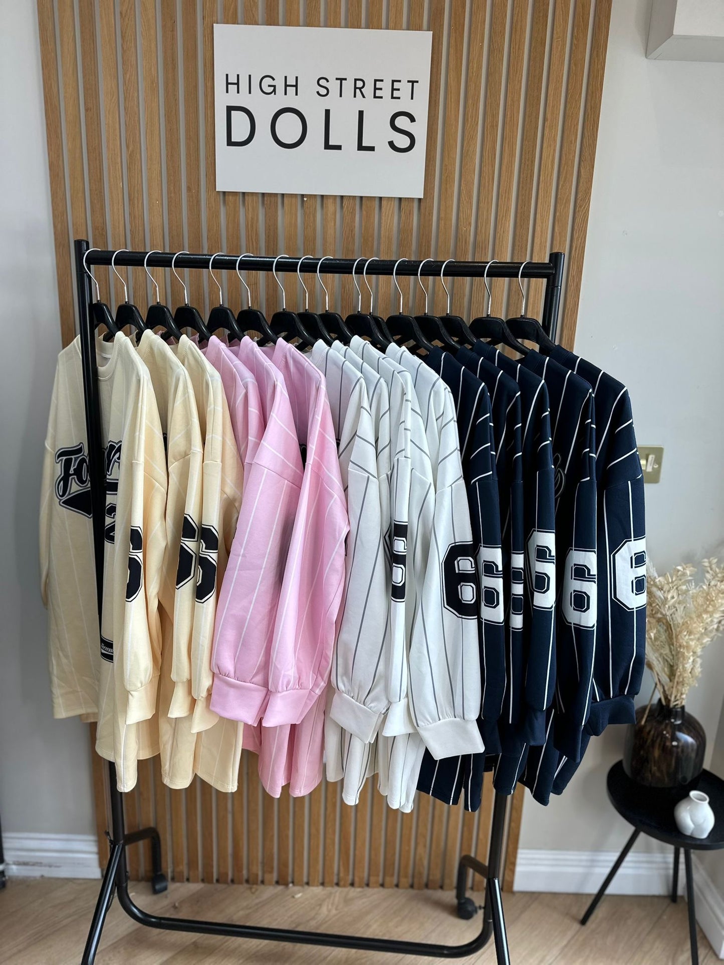 Aurora Oversized Baseball Top Dress Striped Design Slogan Jumper Long Sleeves Printed Spring Summer Baseball Basketball