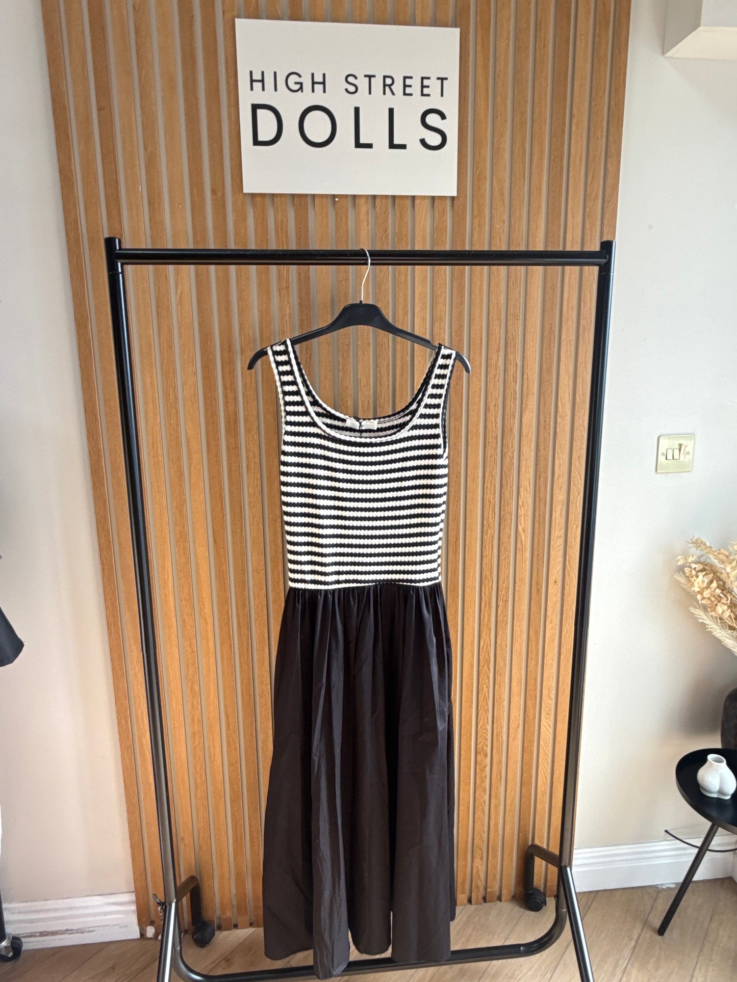 Sophia Maxi Dress Stripe Longline Gathered Skirt Ruffles Stretch Summer Holiday