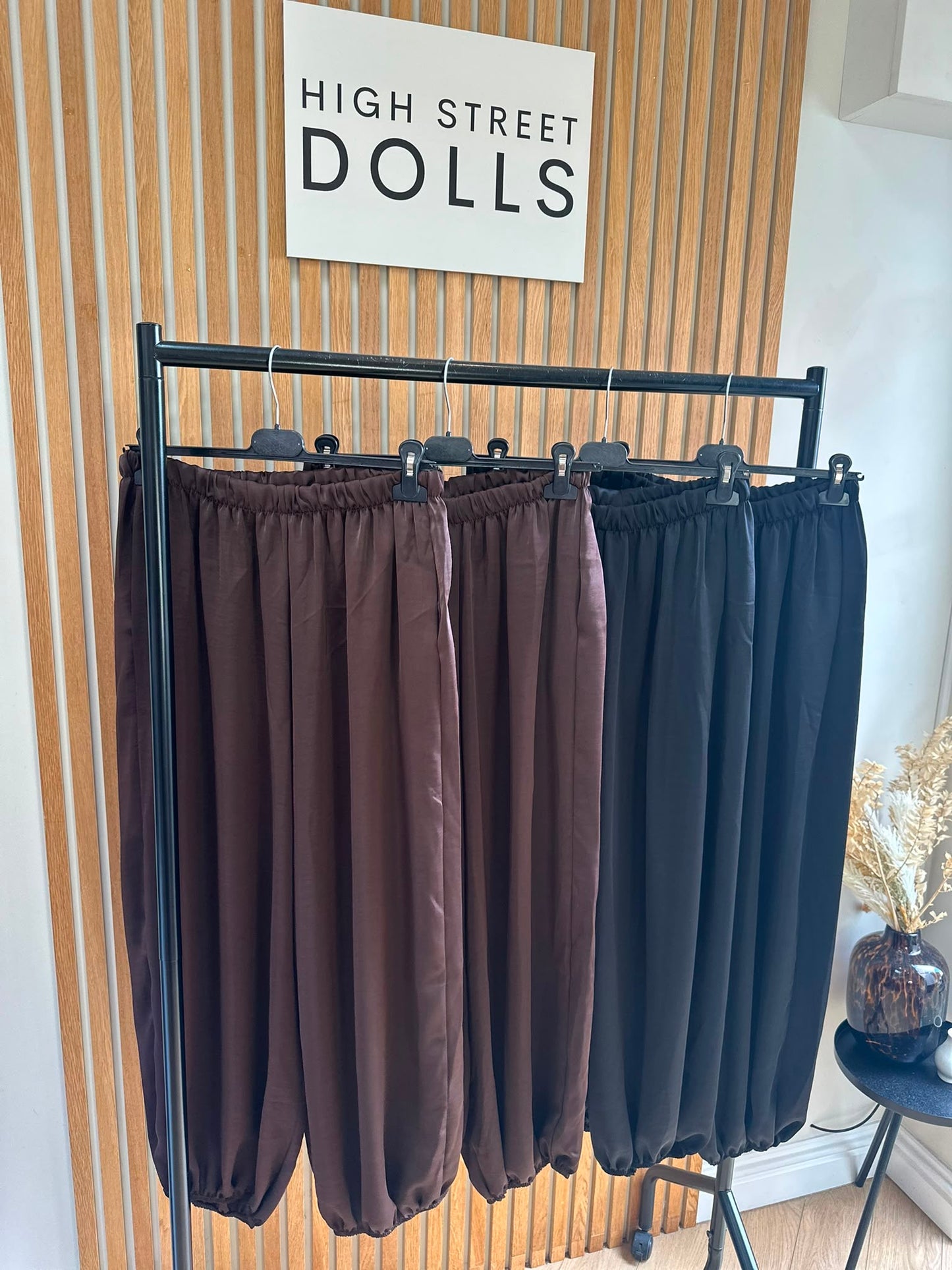 Freya Harem Trousers Women’s Satin Lightweight Boho Style Autumn Fashion Soft Silky Fabric