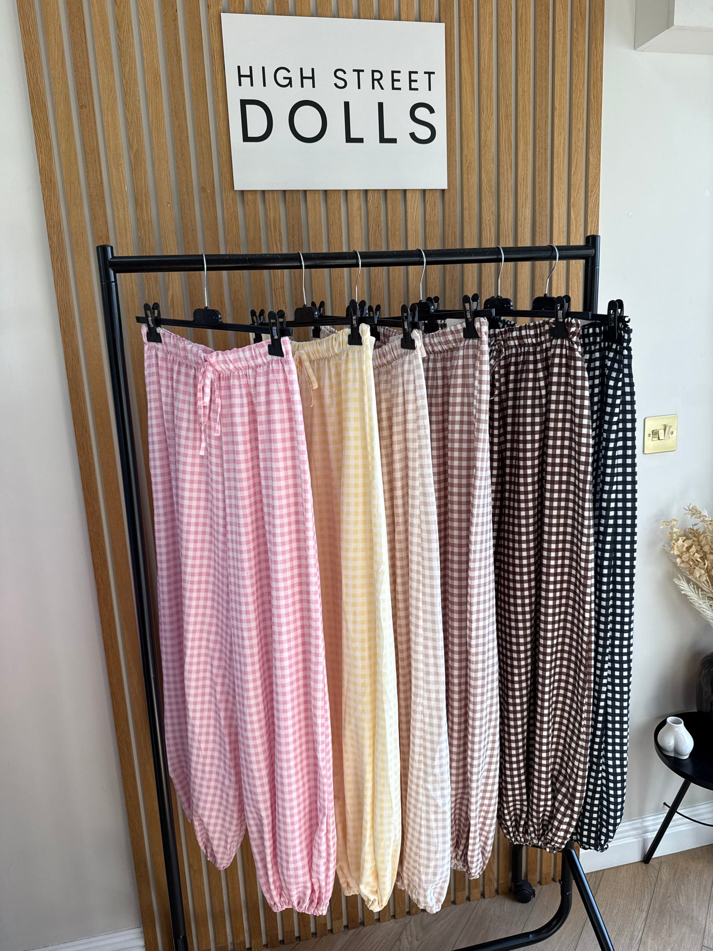Colette Harem Trousers Gingham Material Women’s Summer Holiday Light Weight