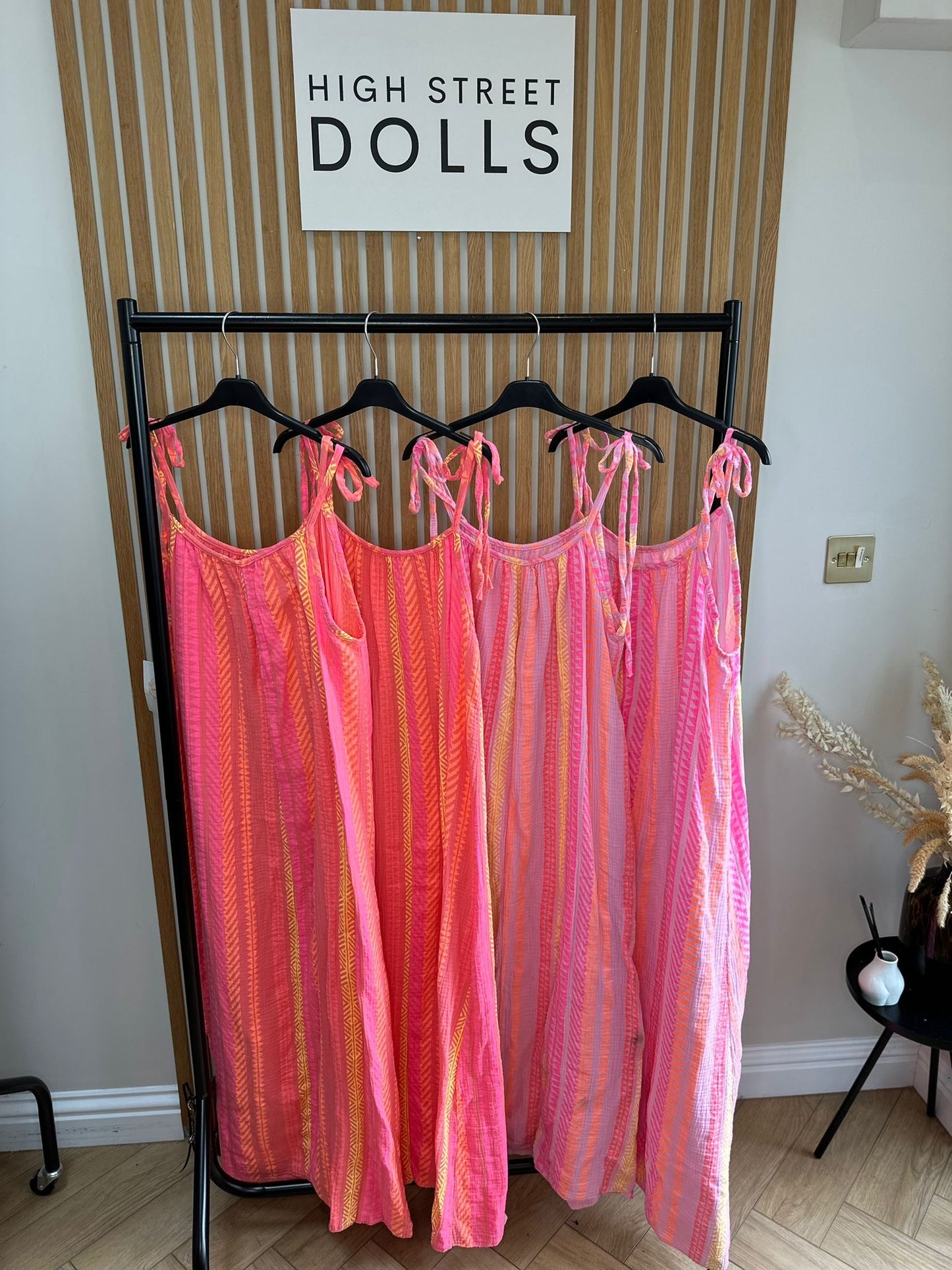 Daphne Printed Dress Maxi Length Stripe Print Holiday Summer