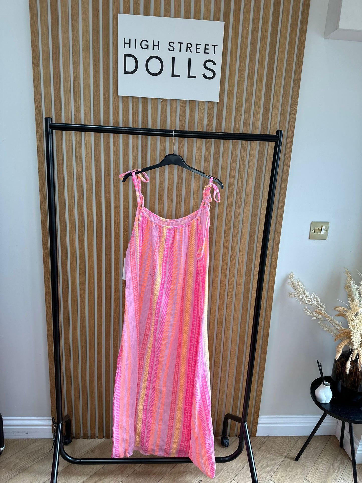 Daphne Printed Dress Maxi Length Stripe Print Holiday Summer