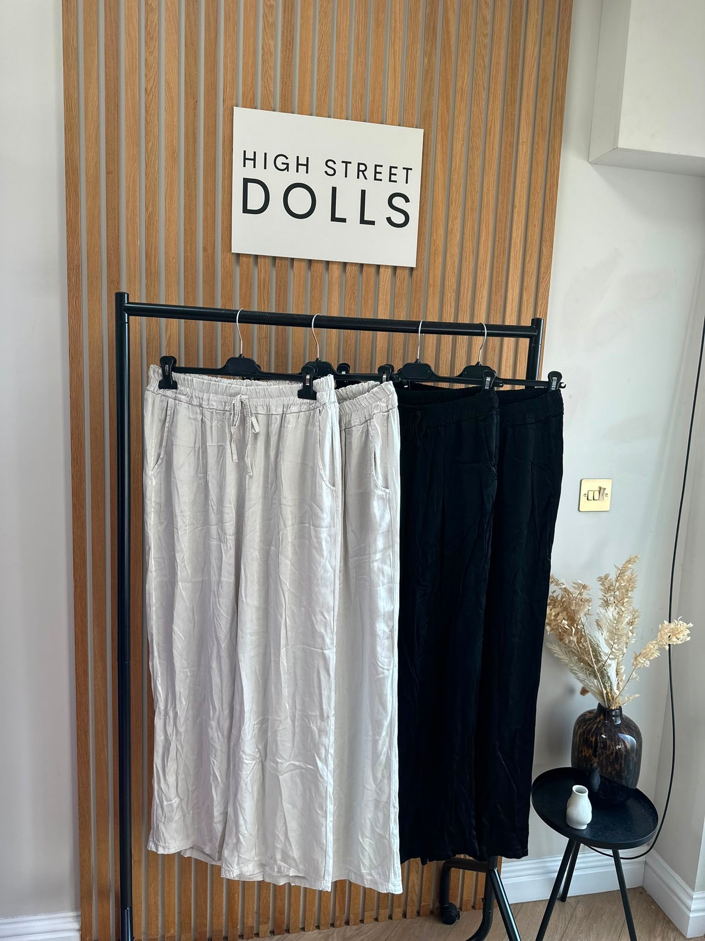 Mica LUX Wide Leg Trousers Satin  Style Summer Holiday