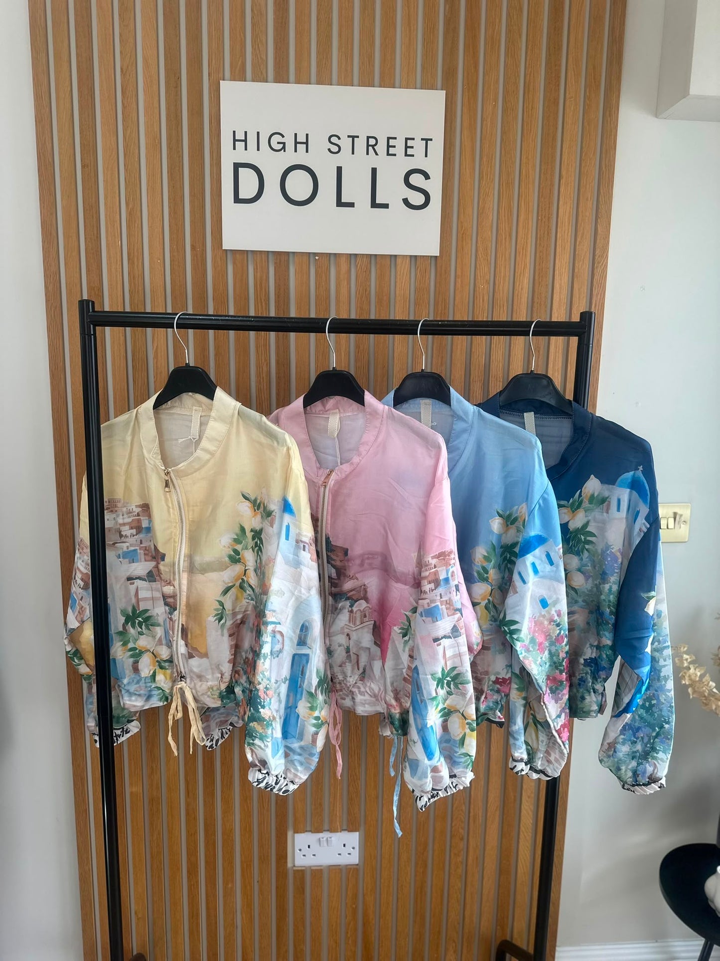 Caterina Jacket Light Weight Material Summer Colourful Prints Holiday