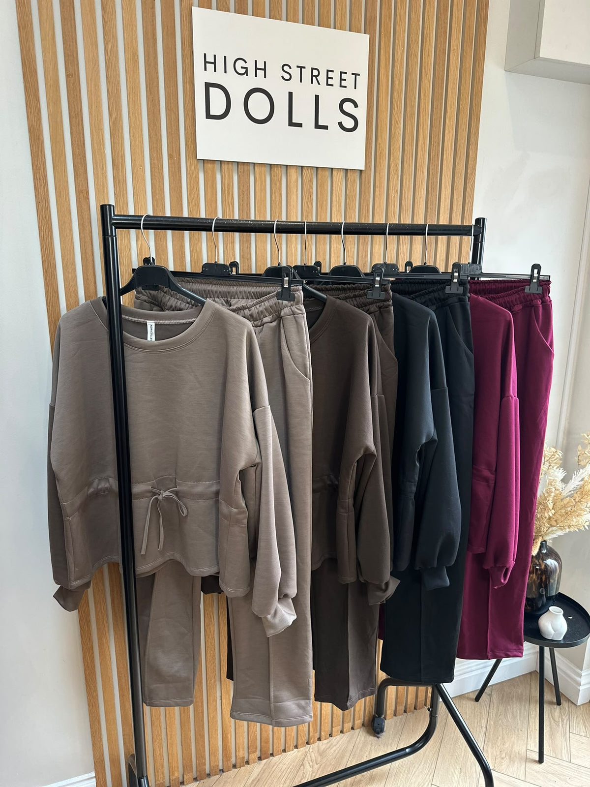 Millie Lounge Set Oversized Peplum Top & Tapered Trousers Two-Piece Loungewear Tracksuit Co-Ord Autumn Winter