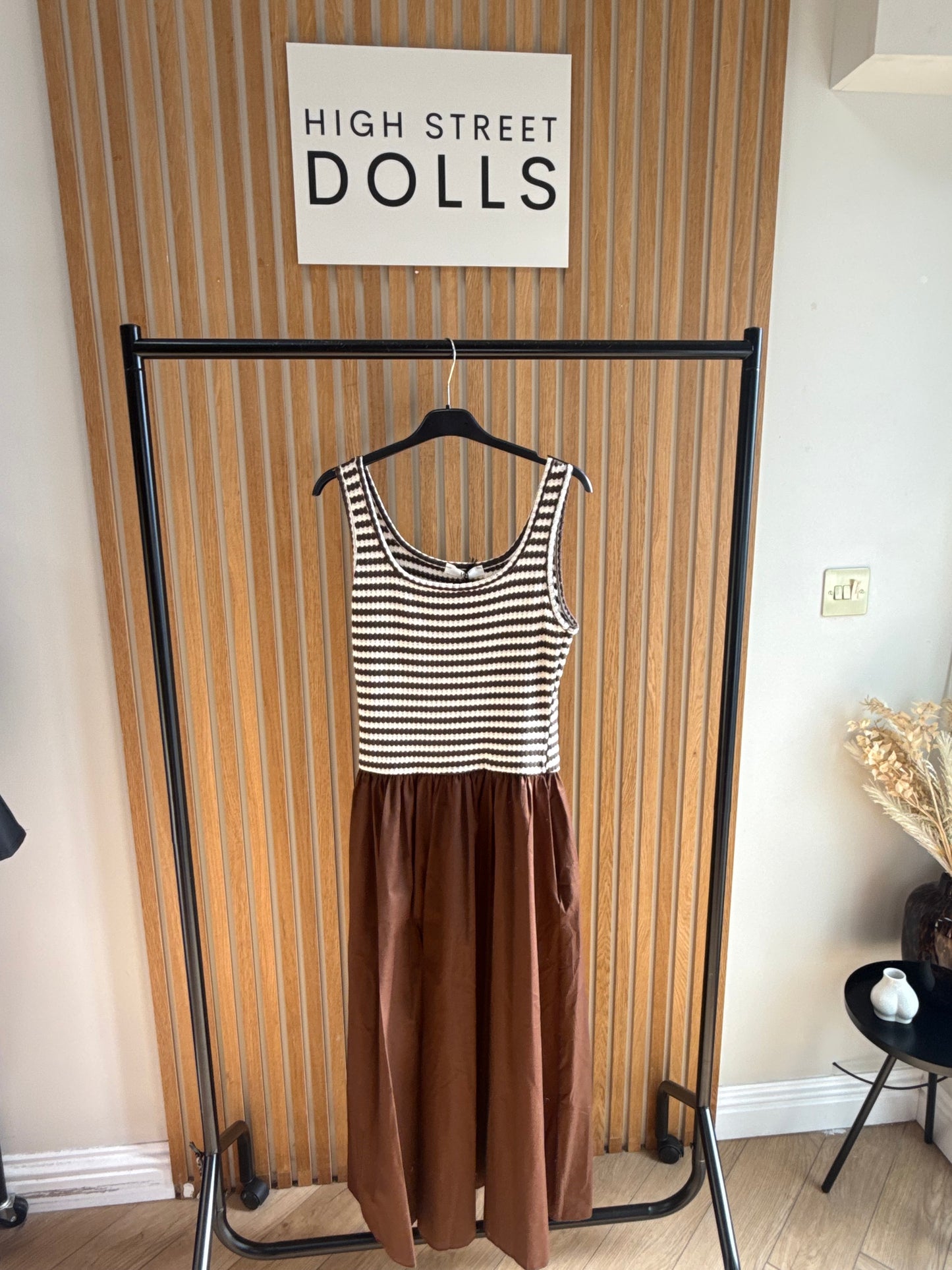 Sophia Maxi Dress Stripe Longline Gathered Skirt Ruffles Stretch Summer Holiday