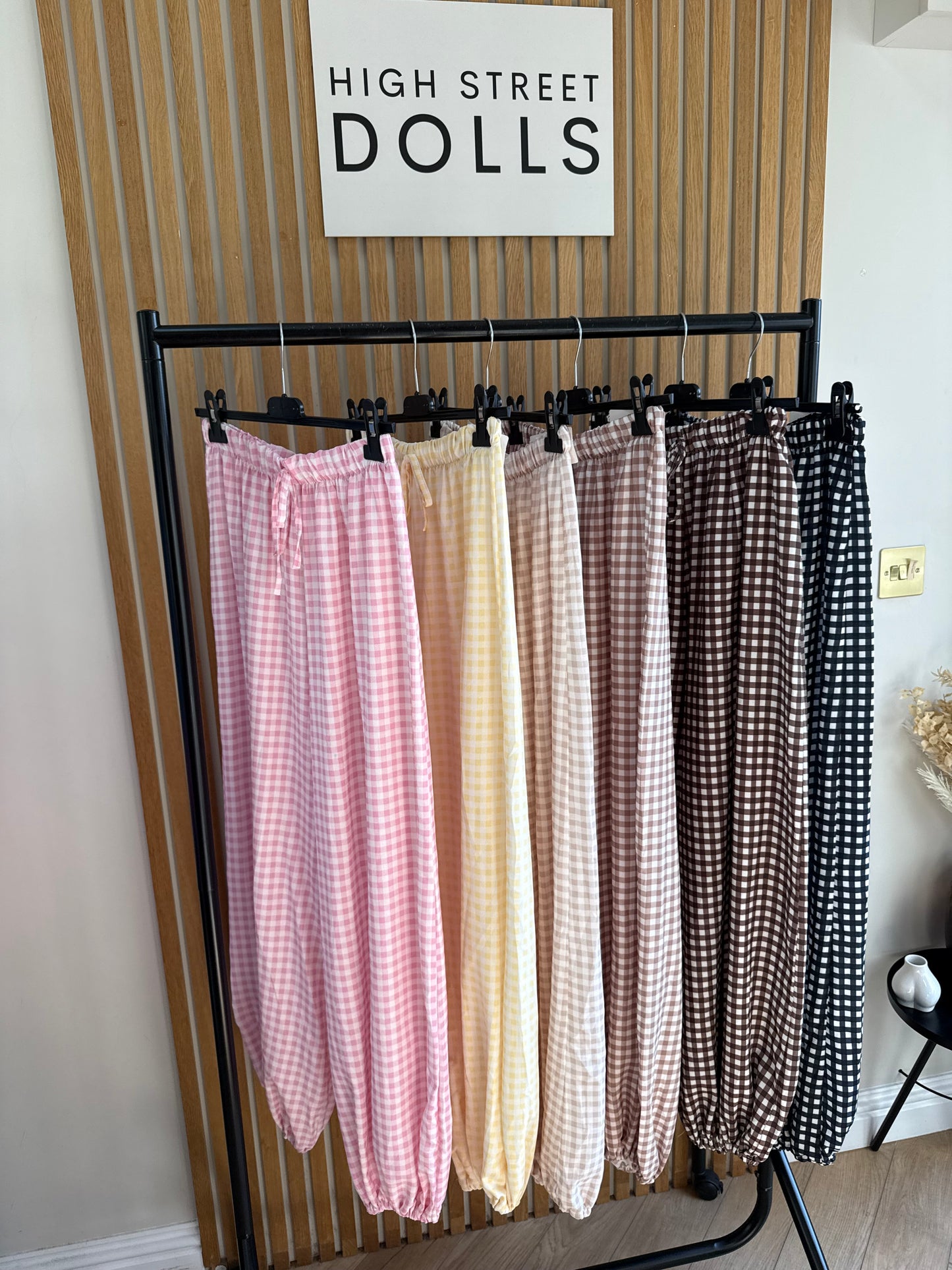 Colette Harem Trousers Gingham Material Women’s Summer Holiday Light Weight