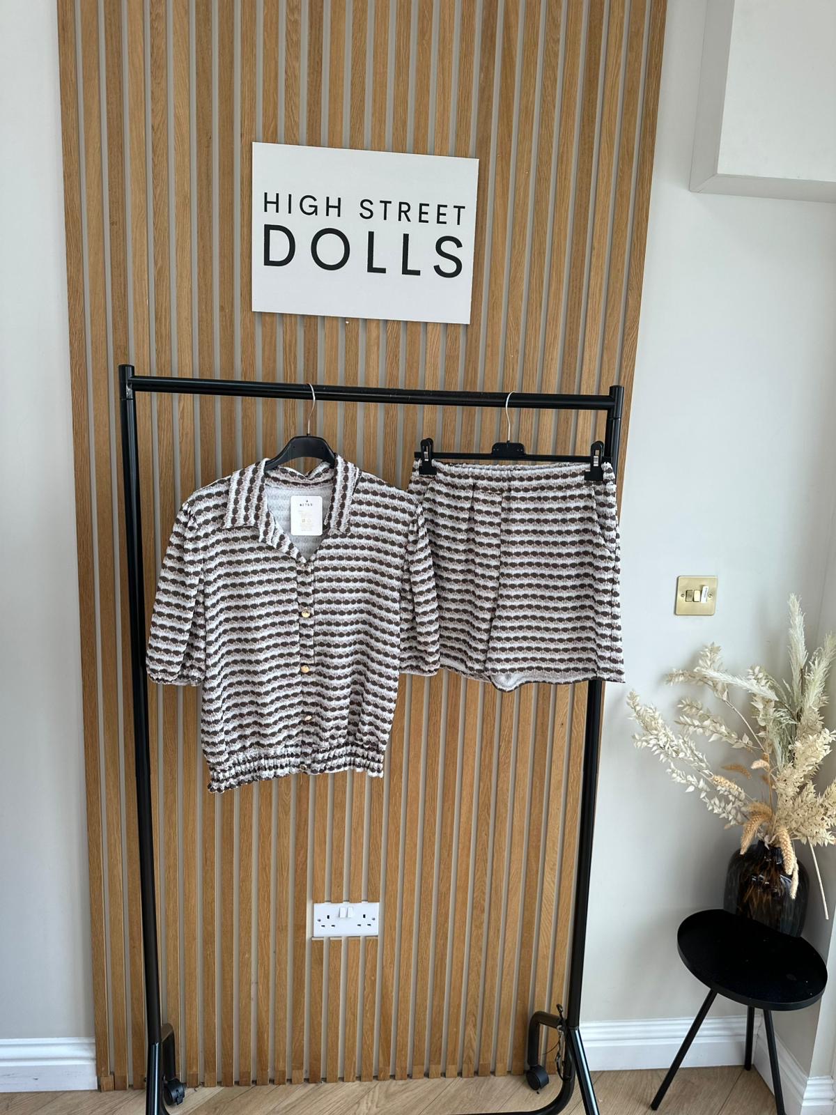Morgan Striped Top and Shorts Set Summer Holiday Outfit