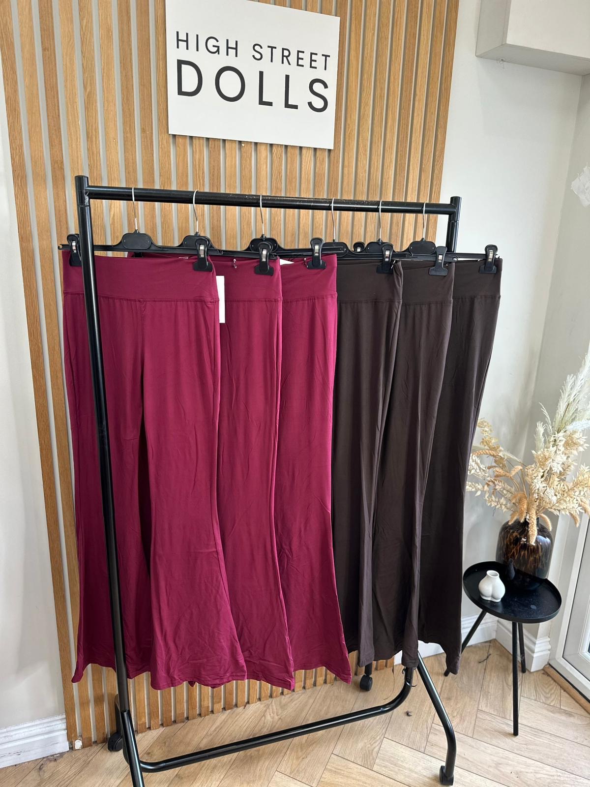 Erin Lycra Flare Trousers Fitted Leggings Activewear Autumn Winter