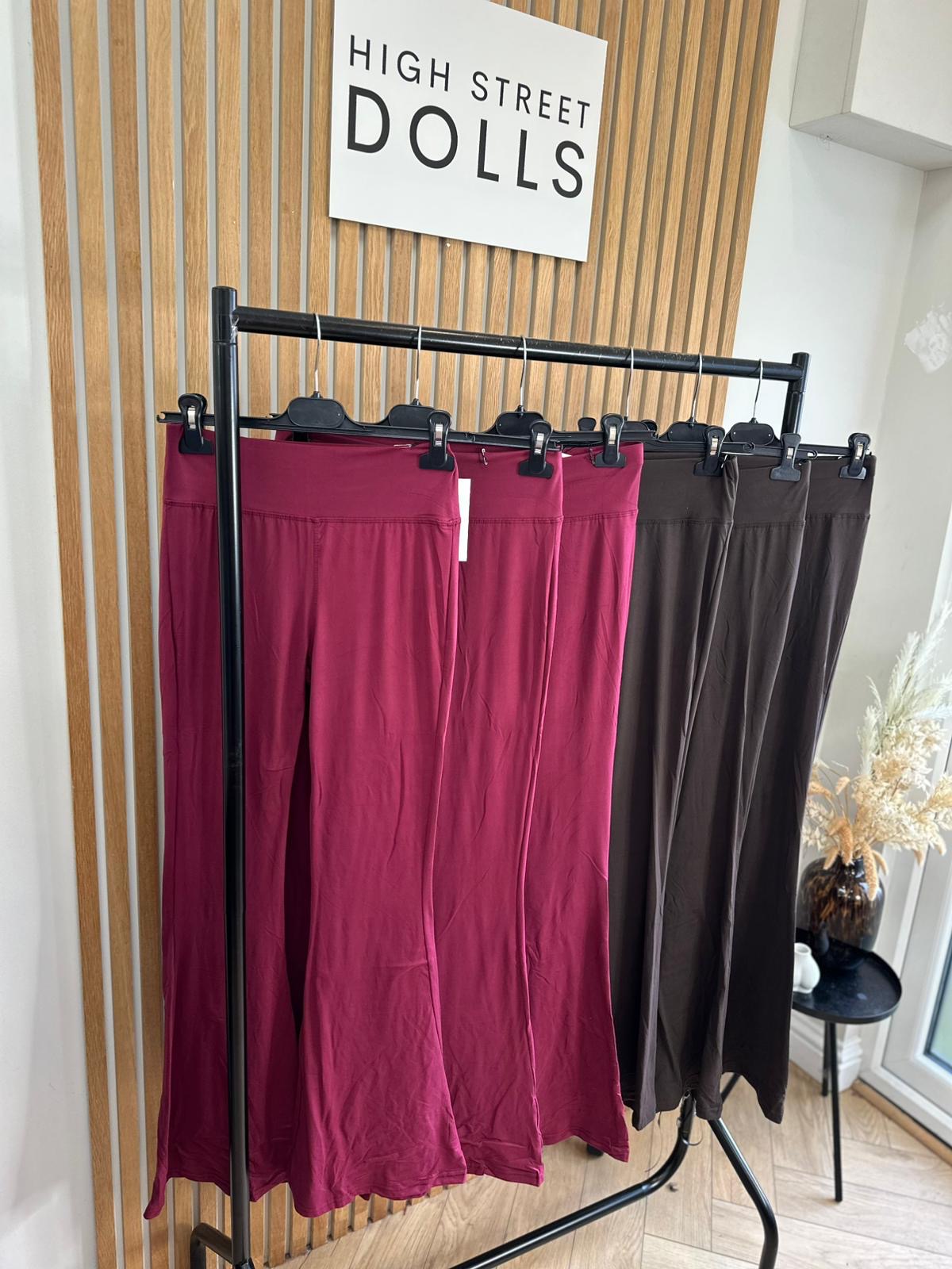 Erin Lycra Flare Trousers Fitted Leggings Activewear Autumn Winter