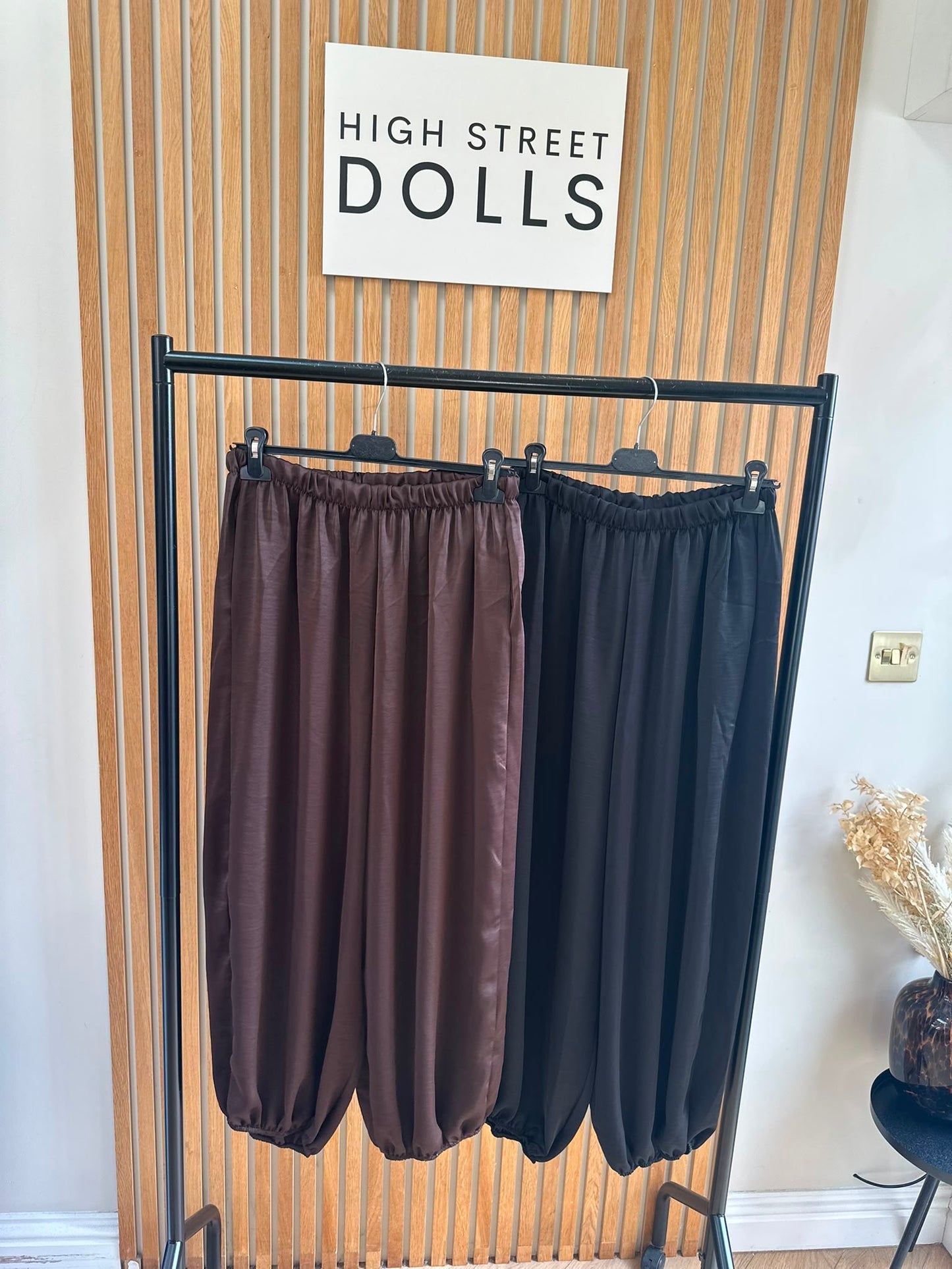 Freya Harem Trousers Women’s Satin Lightweight Boho Style Autumn Fashion Soft Silky Fabric