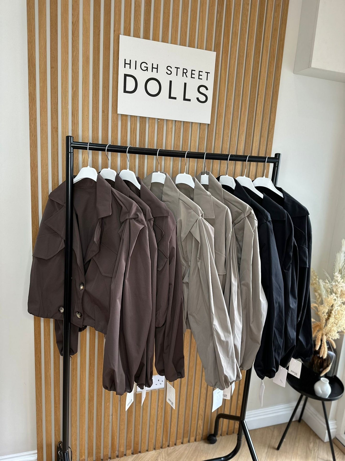 Riley Cropped Double Breasted Jacket Lightweight Trench Coat