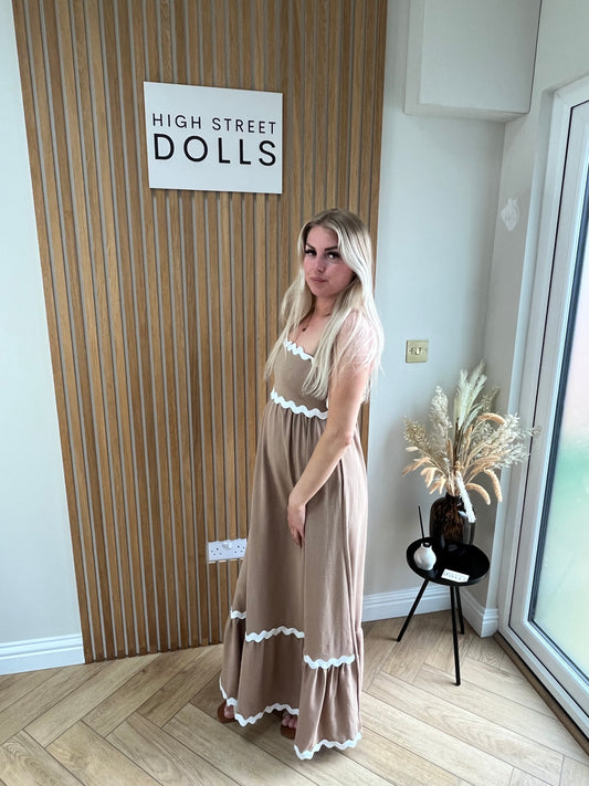 Mya Mocha Maxi Dress