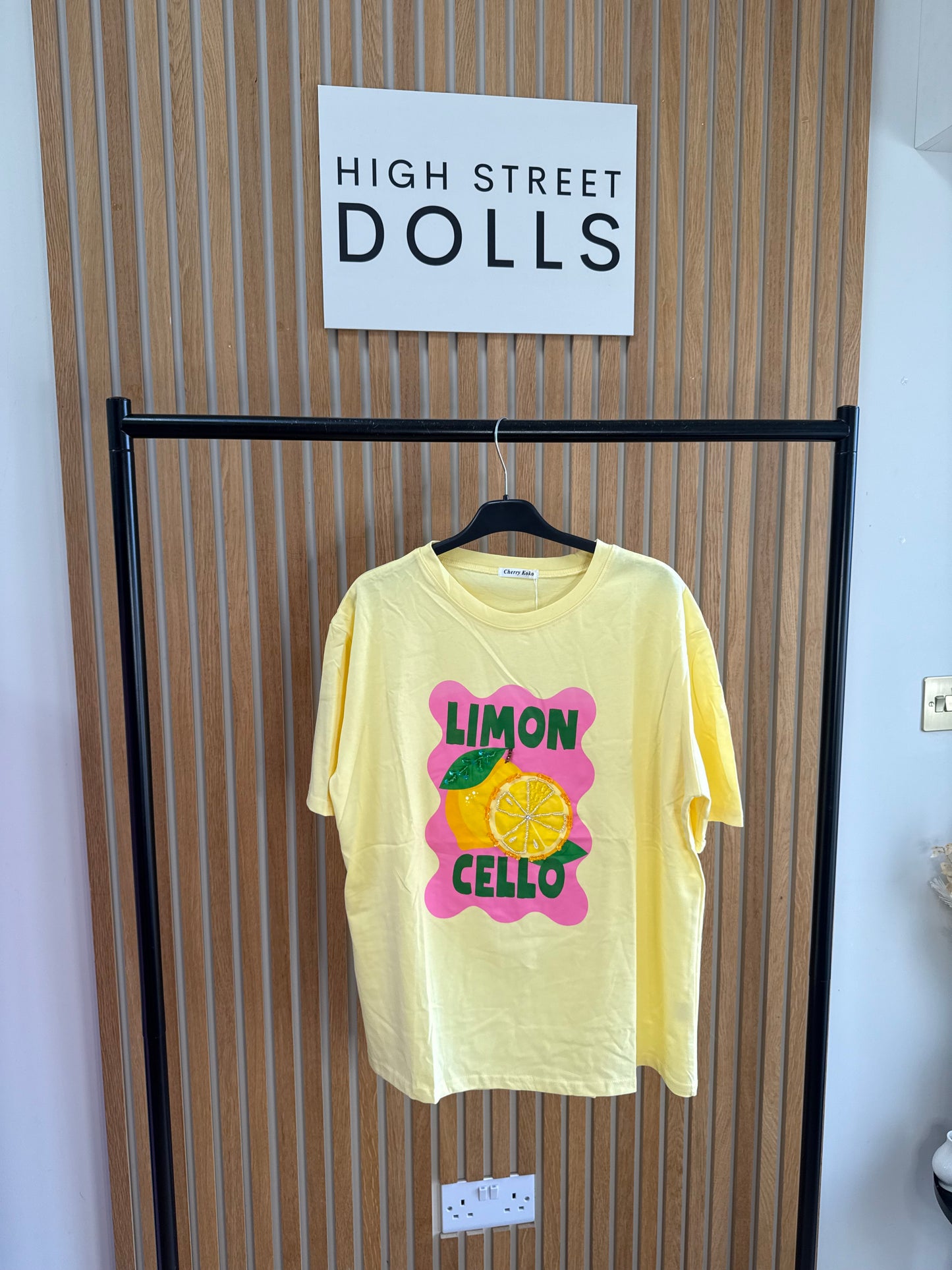 Leighla T Shirt Lemon Print Short Sleeves Spring Summer
