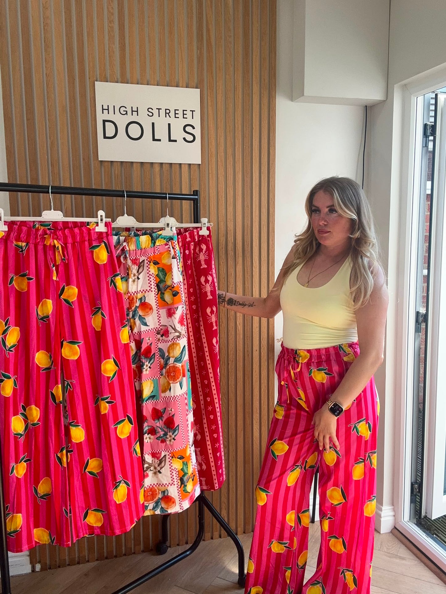 Clementine Wide Leg Trousers Light Weight Style Summer Lemon