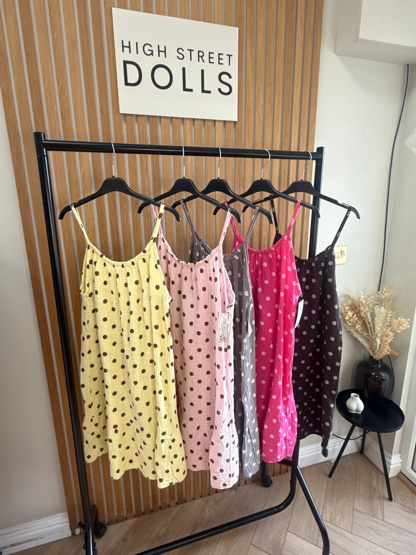 Pippa Ruffle Dress Polka Dot Print Summer Holiday Short Dress